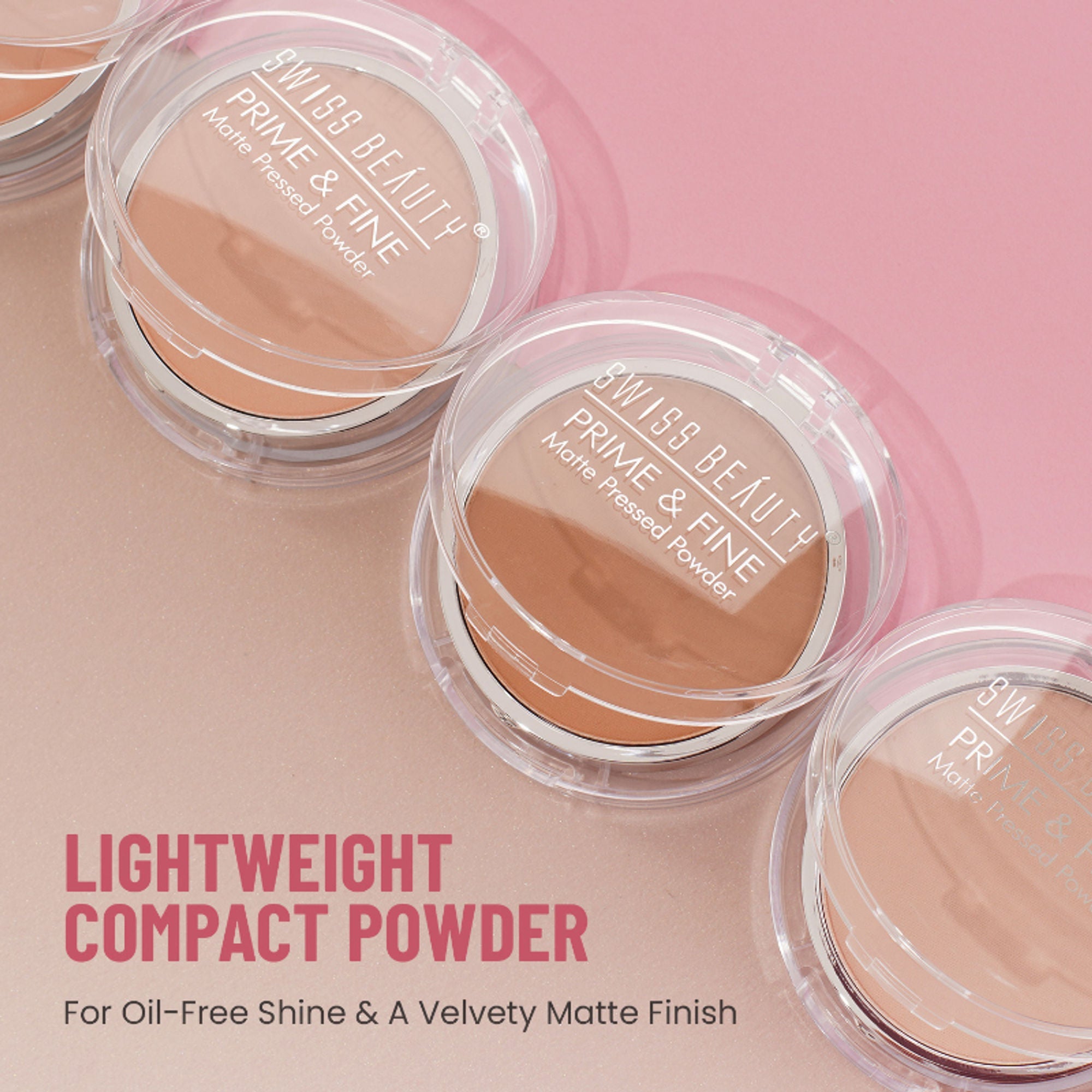 Swiss Beauty Prime & Fine Matte Pressed Powder - 3 Nude Beige