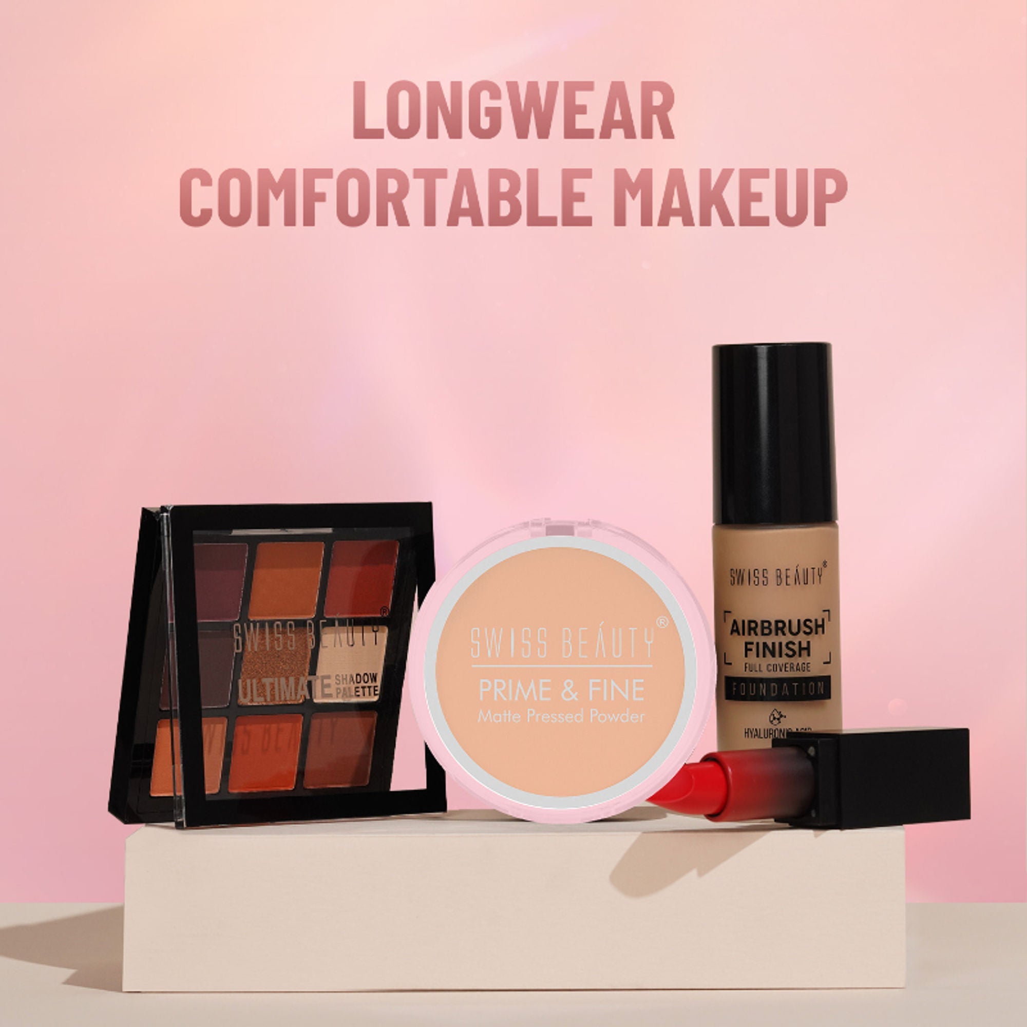 Swiss Beauty Prime & Fine Matte Pressed Powder - 4 Natural Beige