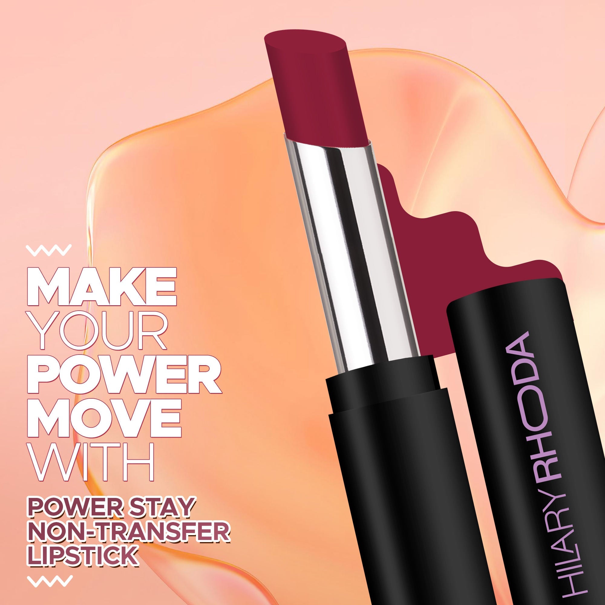 Hilary Rhoda Power Stay Non Transfer Lipstick - Flaming Pink 07