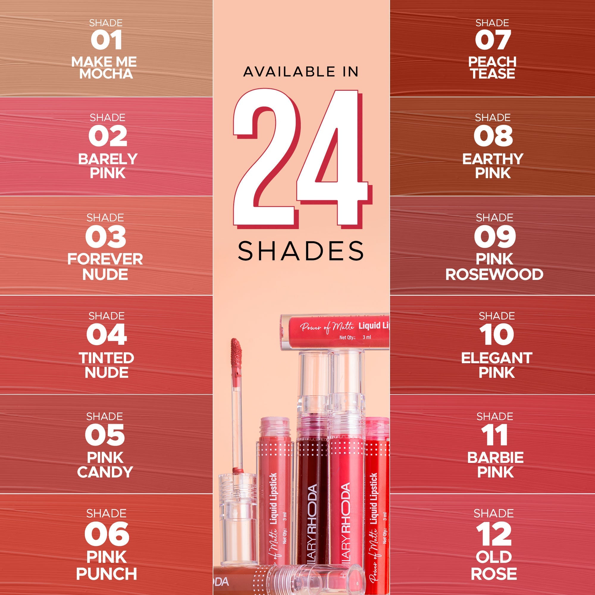 Hilary Rhoda Power Of Matte Liquid Lipstick - Old Rose 12