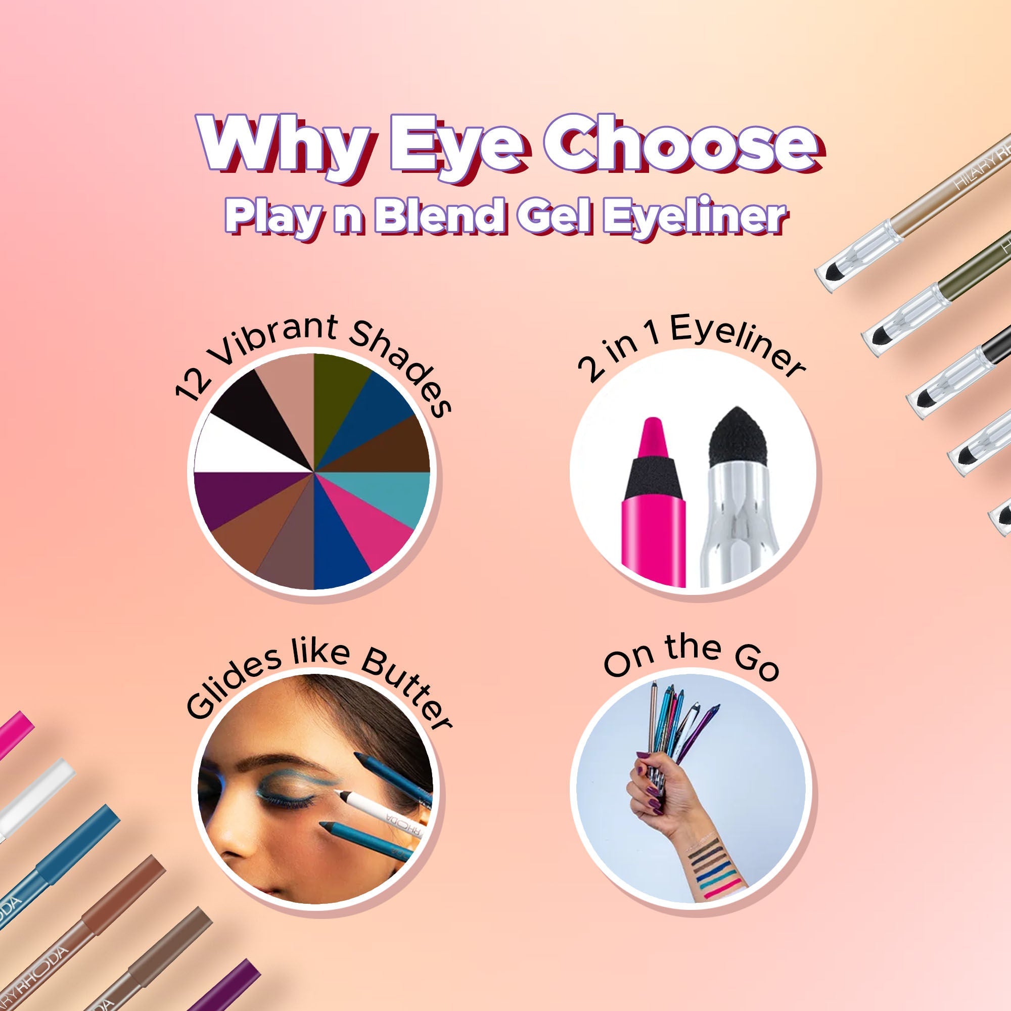 Hilary Rhoda Play N Blend Gel Eyeliner - Purple Drama 12