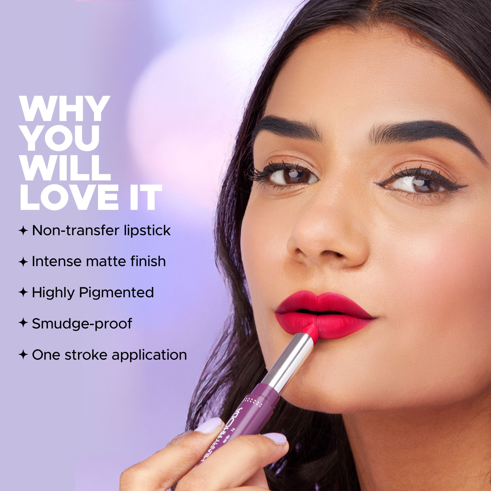 Hilary Rhoda Pro Matte Non-Transfer Waterproof Lipstick - Magent 07