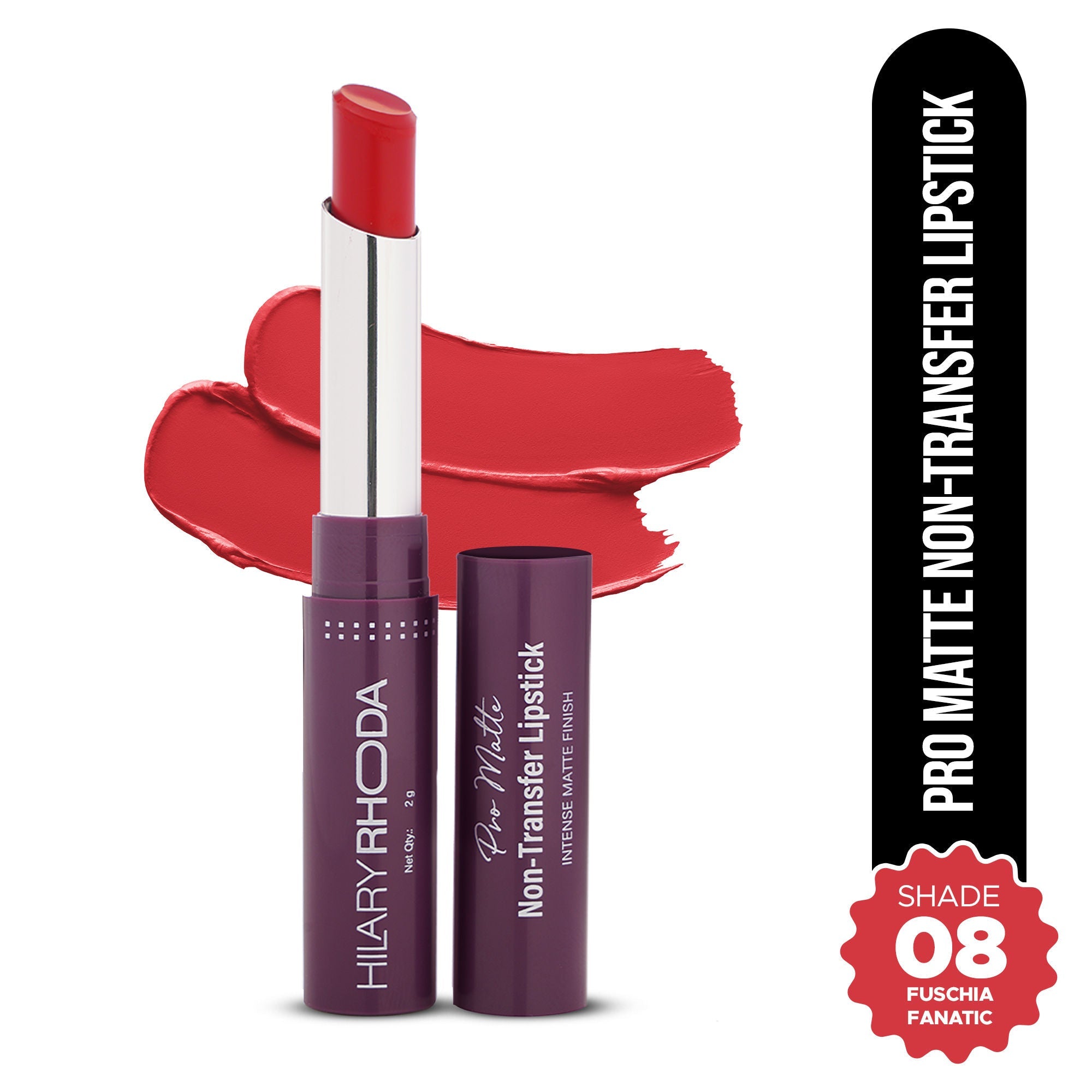 Hilary Rhoda Pro Matte Non-Transfer Waterproof Lipstick - Fuschia Fanatic 08