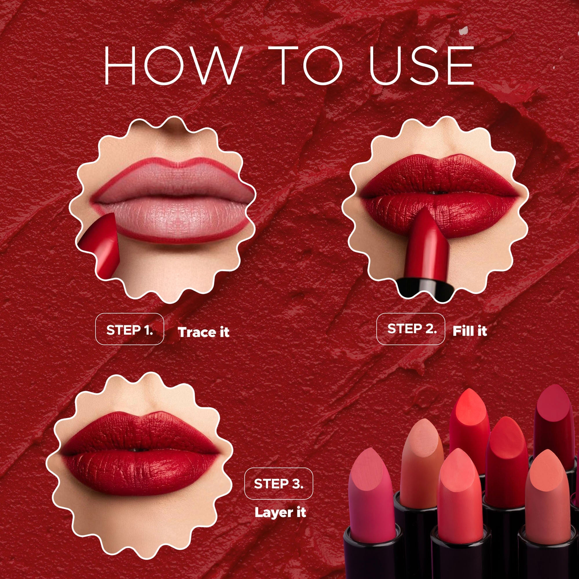 Hilary Rhoda Creamy Touch Lipstick - Red Sugar 10