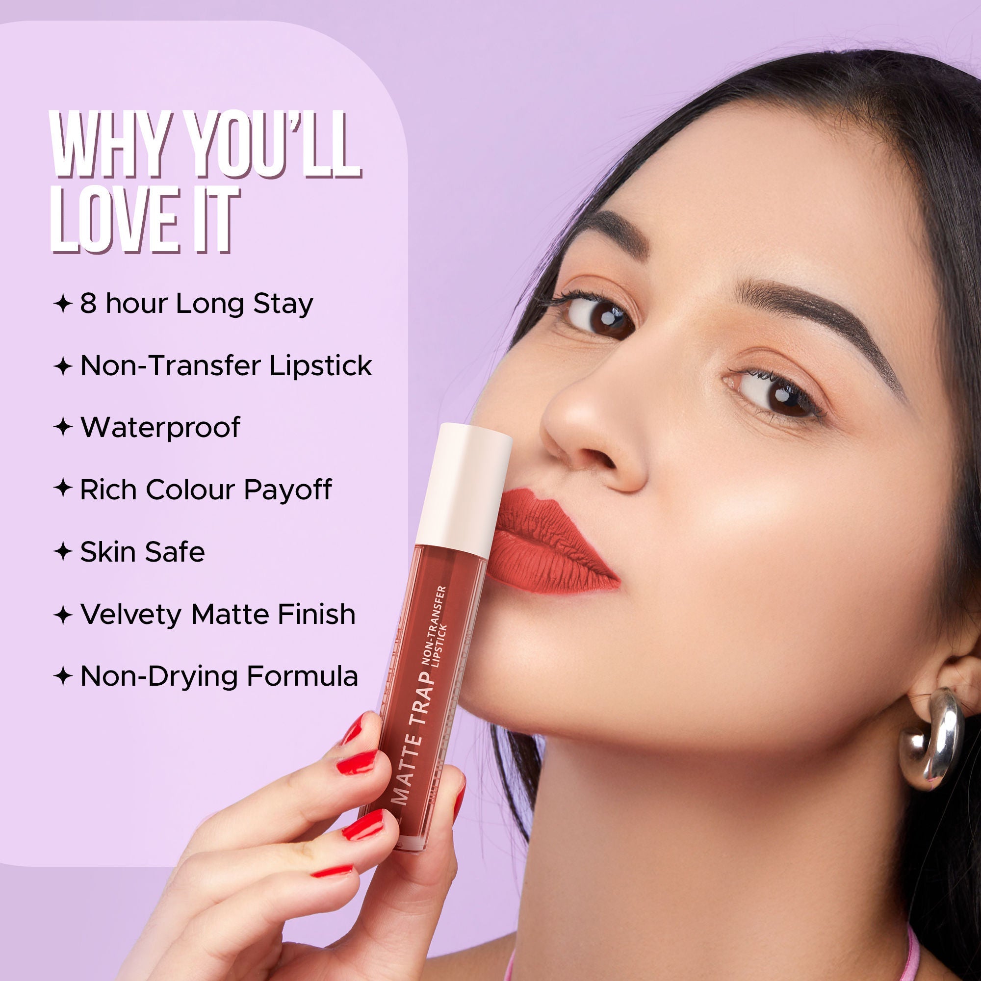 Hilary Rhoda Matte Trap Liquid Lipstick - Indi Brown 05