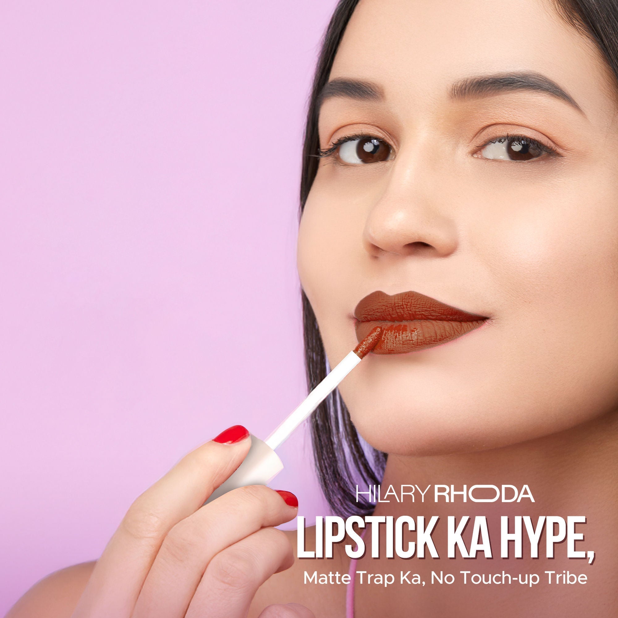 Hilary Rhoda Matte Trap Liquid Lipstick - Brownie 10