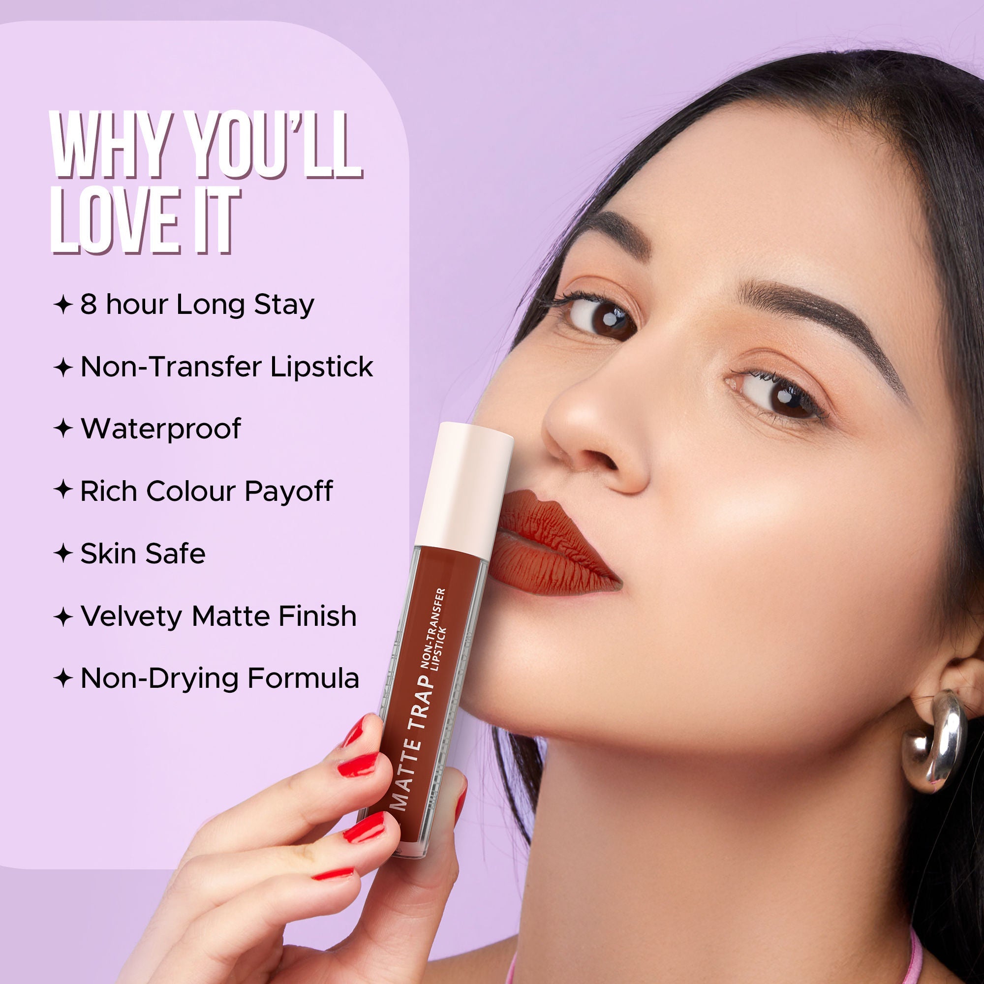 Hilary Rhoda Matte Trap Liquid Lipstick - Earthy Brown 14