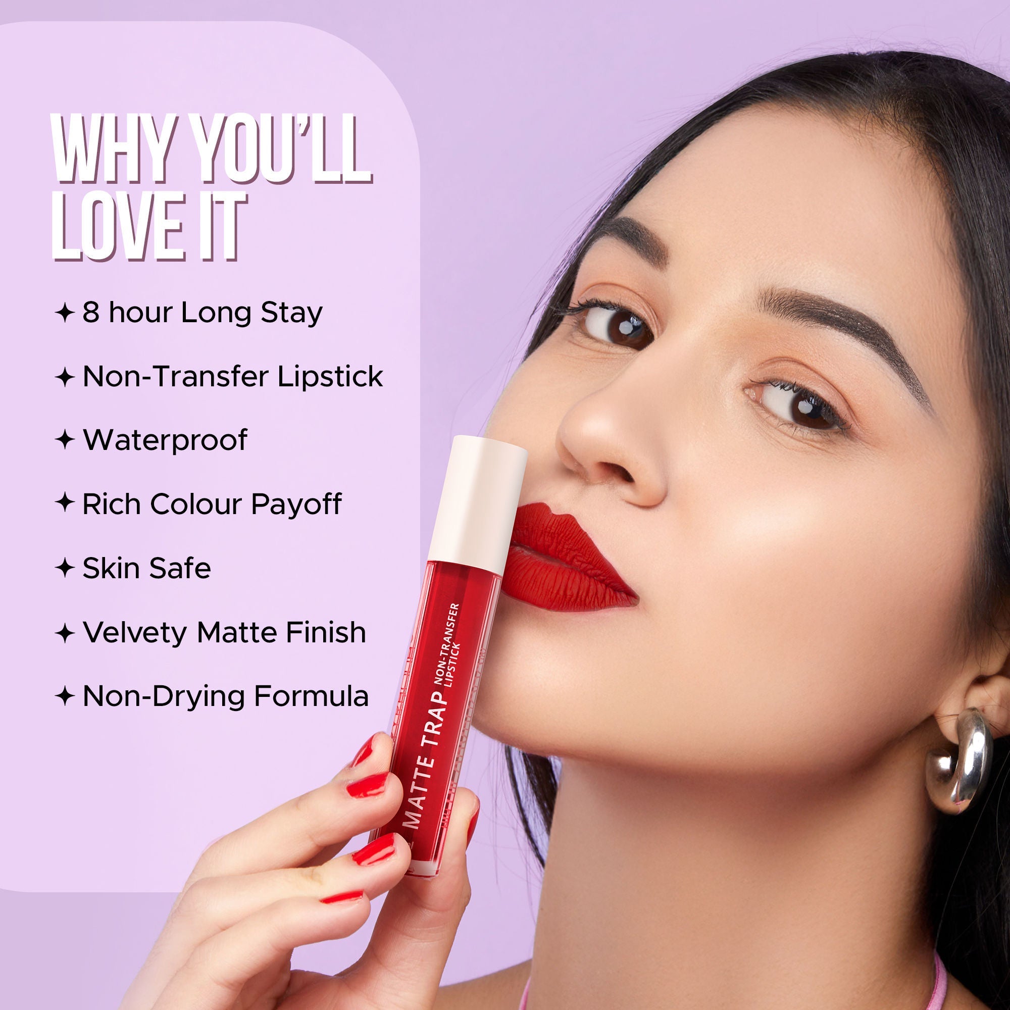 Hilary Rhoda Matte Trap Liquid Lipstick - Ambitious Red 21