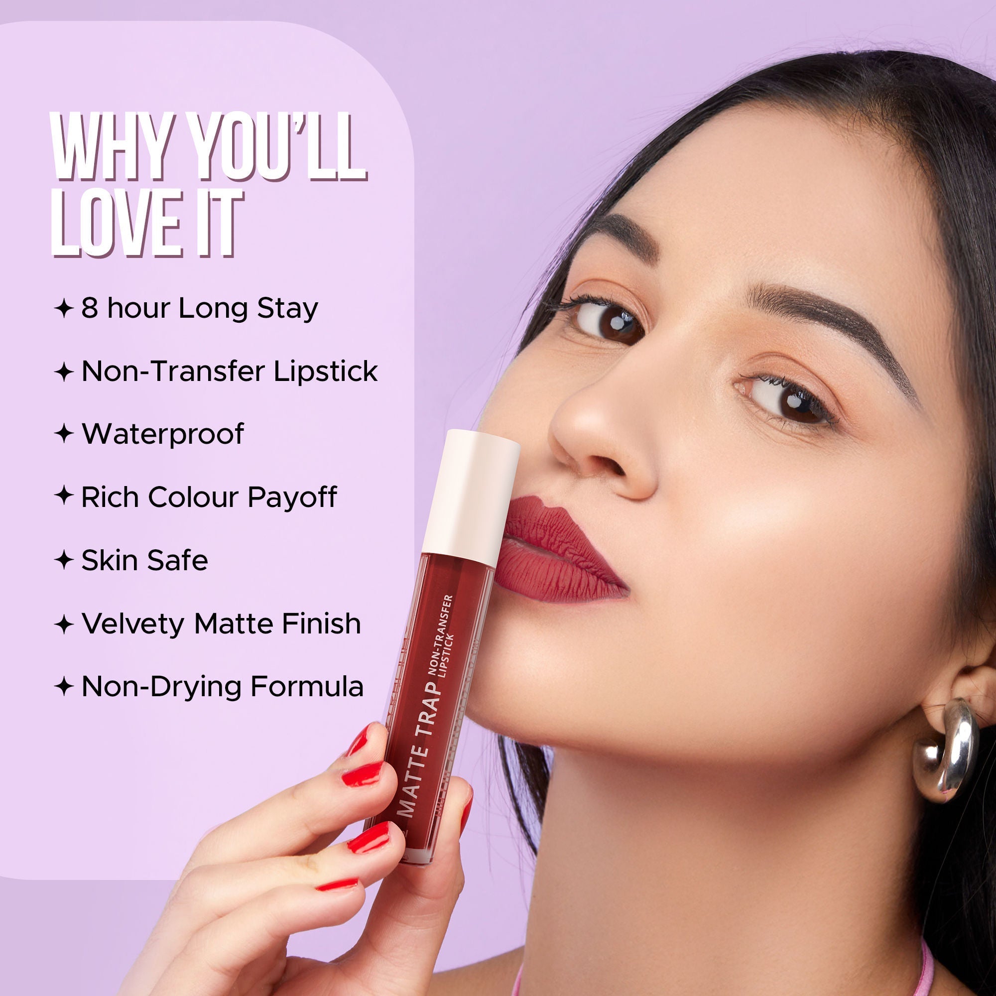 Hilary Rhoda Matte Trap Liquid Lipstick - Mix Maroon 24