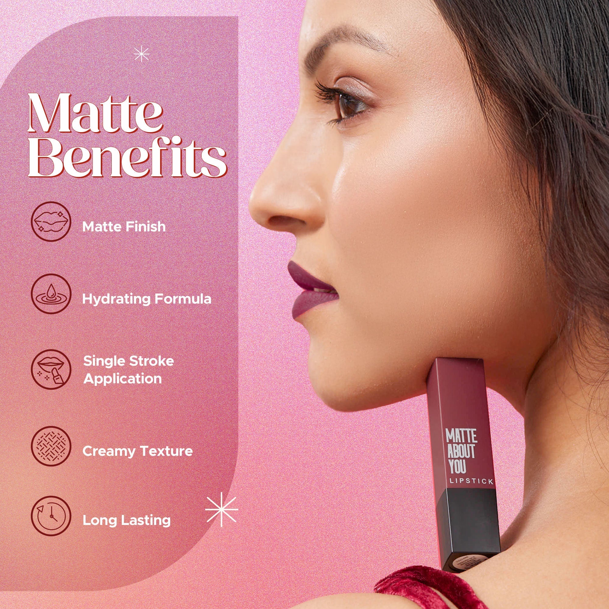 Hilary Rhoda Matte About You Lipstick - Divine Wine 09