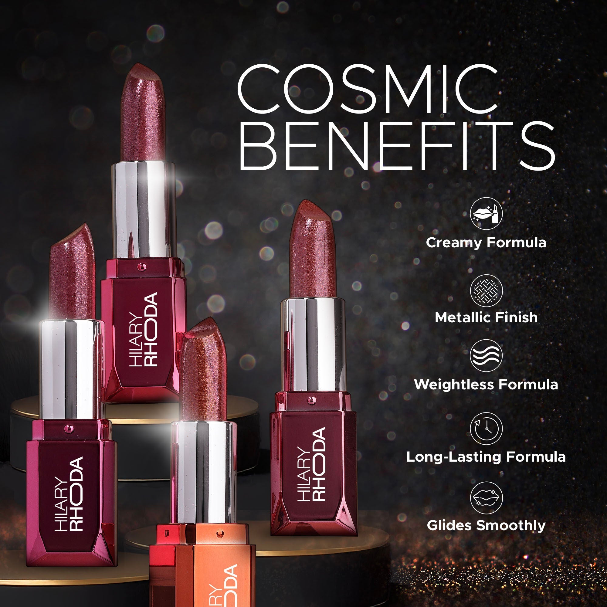 Hilary Rhoda Starlight Metallic Lipstick - Pink Saturn 02