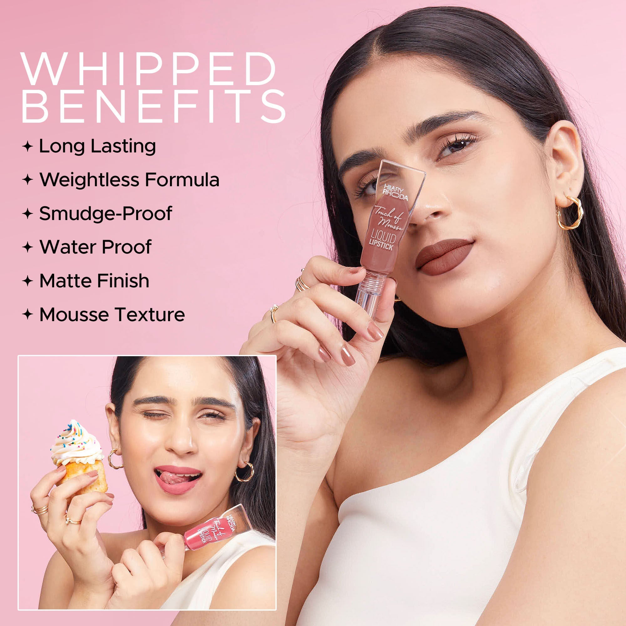 Hilary Rhoda Touch Of Mousse Waterproof Lipstick - My Forever 01