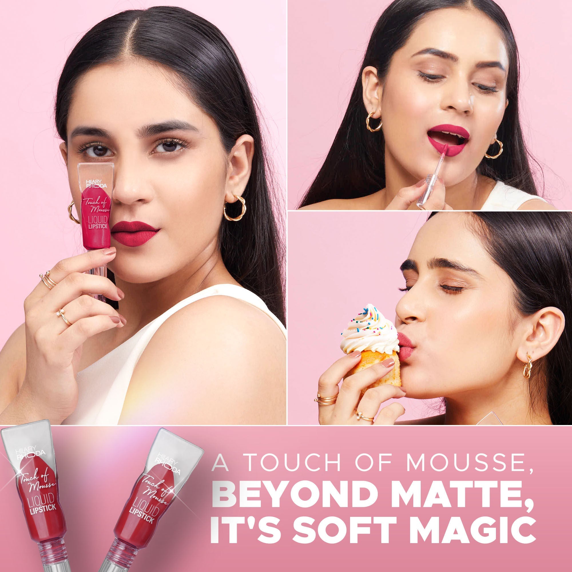Hilary Rhoda Touch Of Mousse Waterproof Lipstick - Playful Berry 05