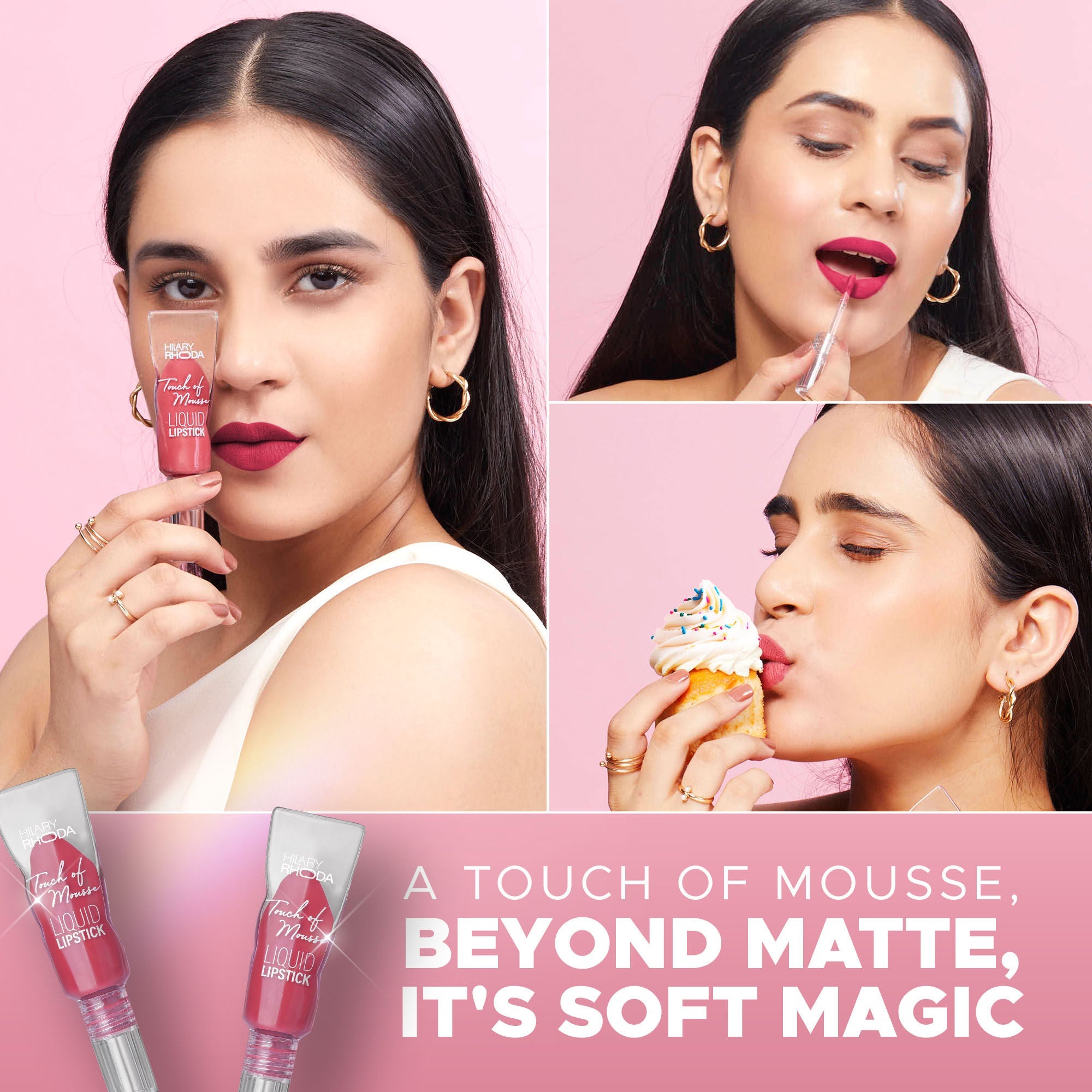 Hilary Rhoda Touch Of Mousse Waterproof Lipstick - Extra Plum 06