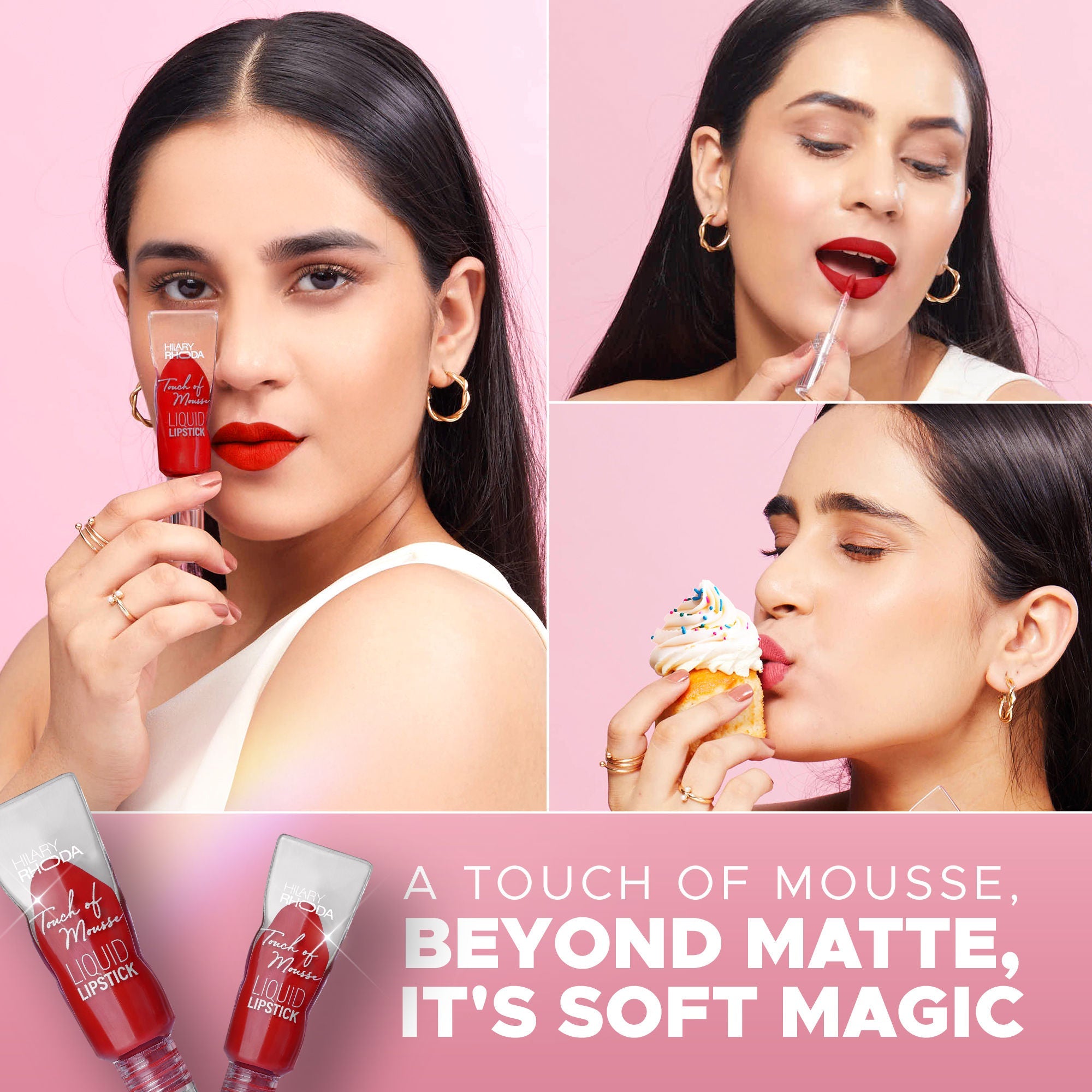 Hilary Rhoda Touch Of Mousse Waterproof Lipstick - Exposed Red 09