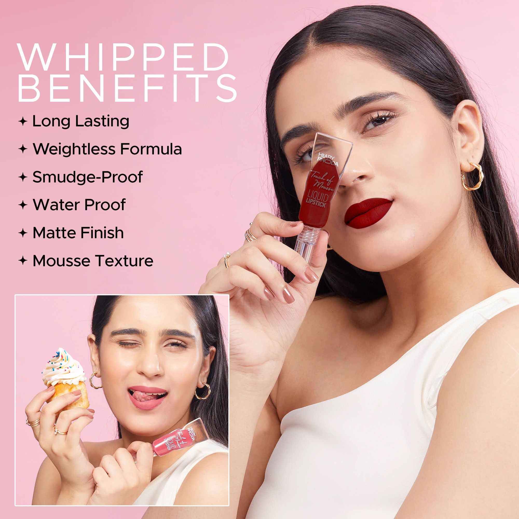 Hilary Rhoda Touch Of Mousse Waterproof Lipstick - Wild Wine 10