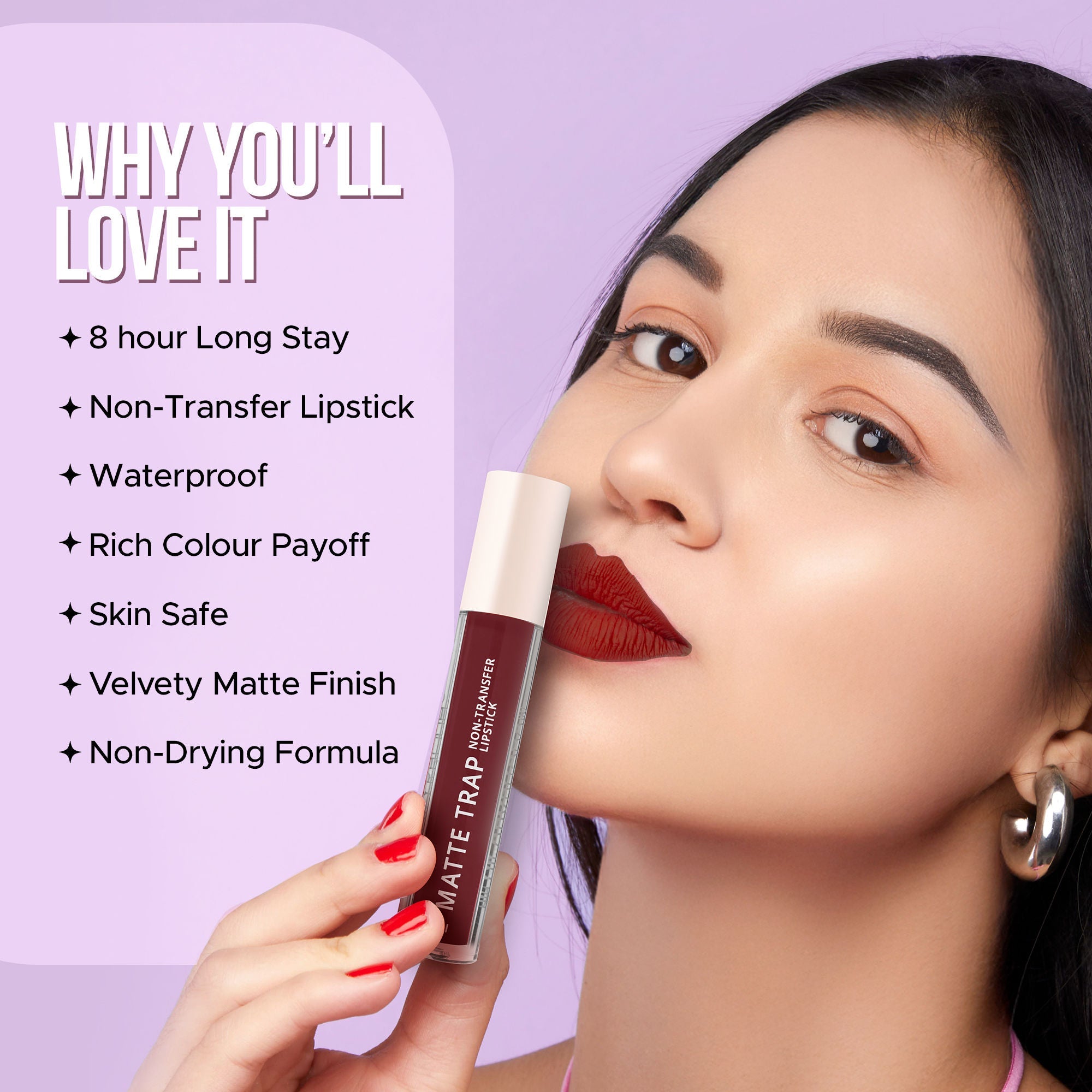 Hilary Rhoda Matte Trap Liquid Lipstick - Ruby Red 26
