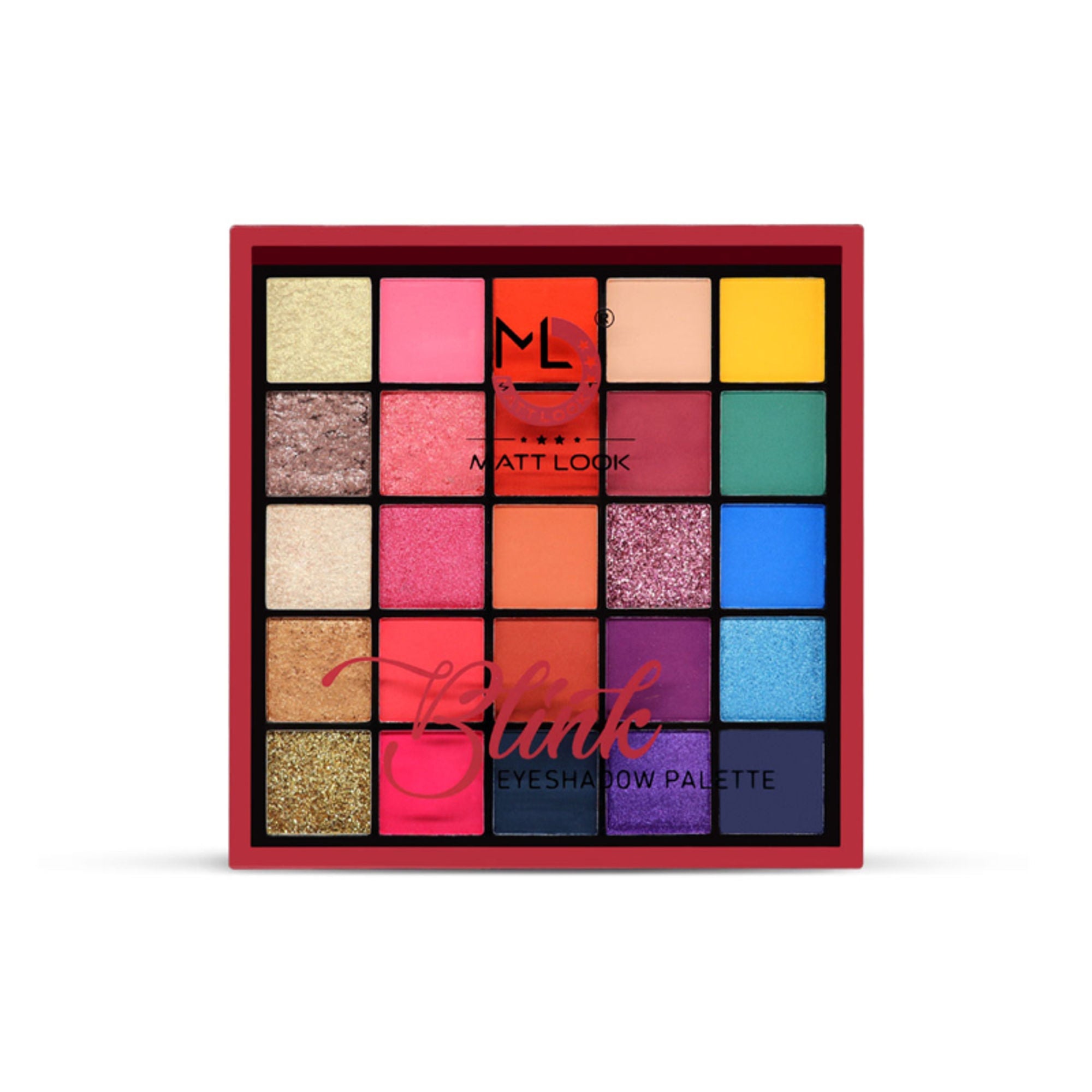 Matt Look 25 Colors Blink Eyeshadow Palette - 01