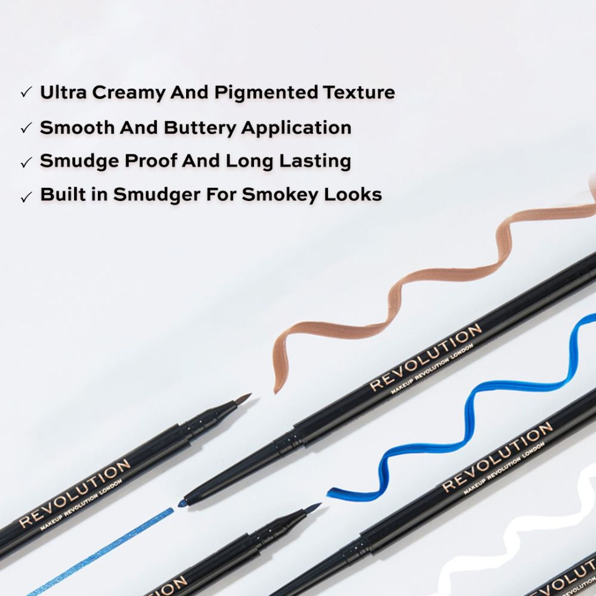Makeup Revolution Felt & Kohl Eyeliner - White