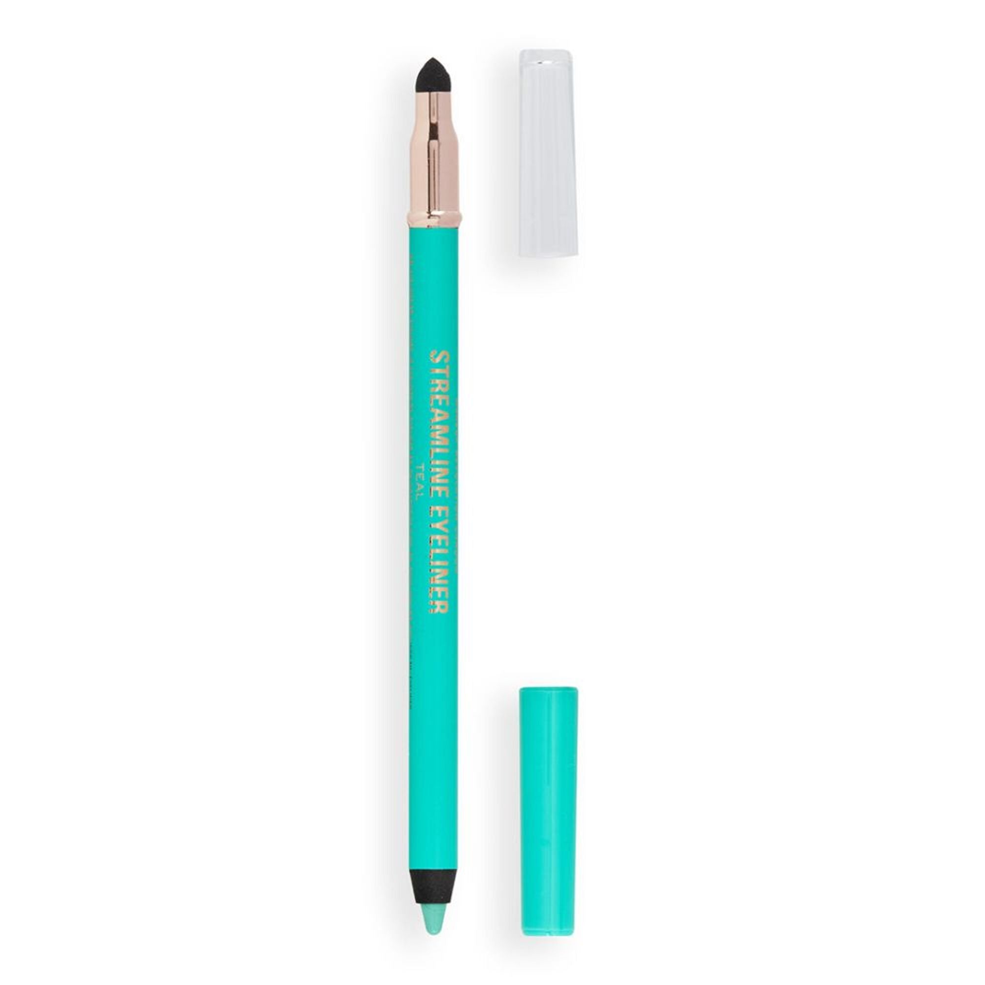 Makeup Revolution Streamline Waterline Eyeliner Pencil-Ultra Creamy Smudge Proof Smokey Looks - Teal