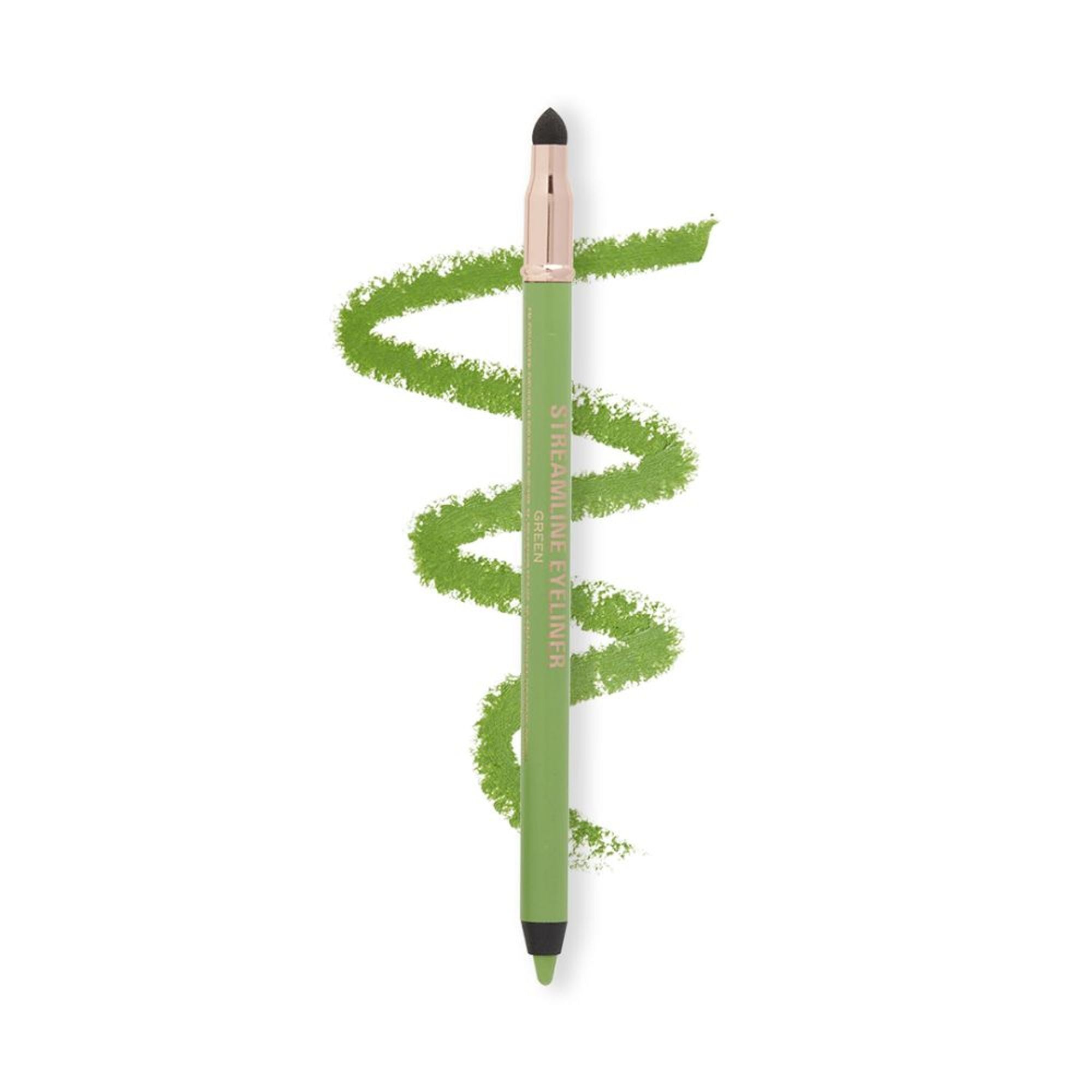 Makeup Revolution Streamline Waterline Eyeliner Pencil-Ultra Creamy Smudge Proof Smokey Looks - Green