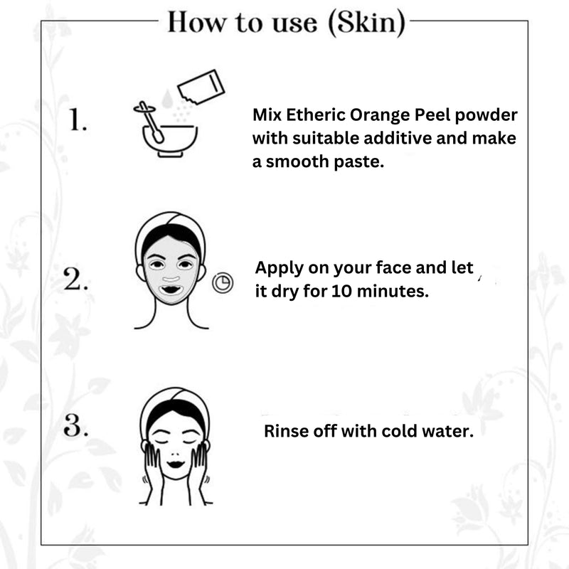 Etheric Orange Peel Powder for Anti Acne & Pimples (150 gm) I No Chemical, No preservative | Help in Tan Removal, Face cleansing and make skin glowing