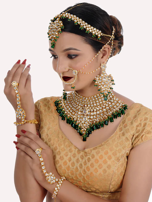 Tehzeeb Creation Kundan Bridal Set for Women & Girls THZ395