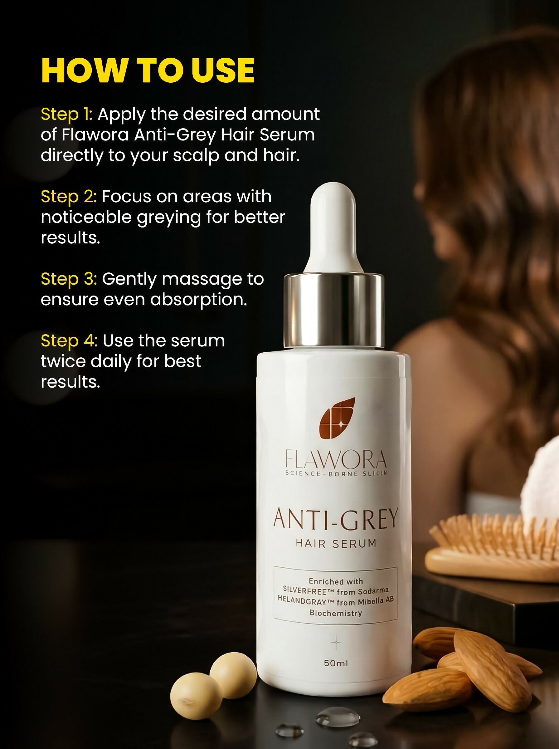 Flawora Anti-Grey Hair Serum