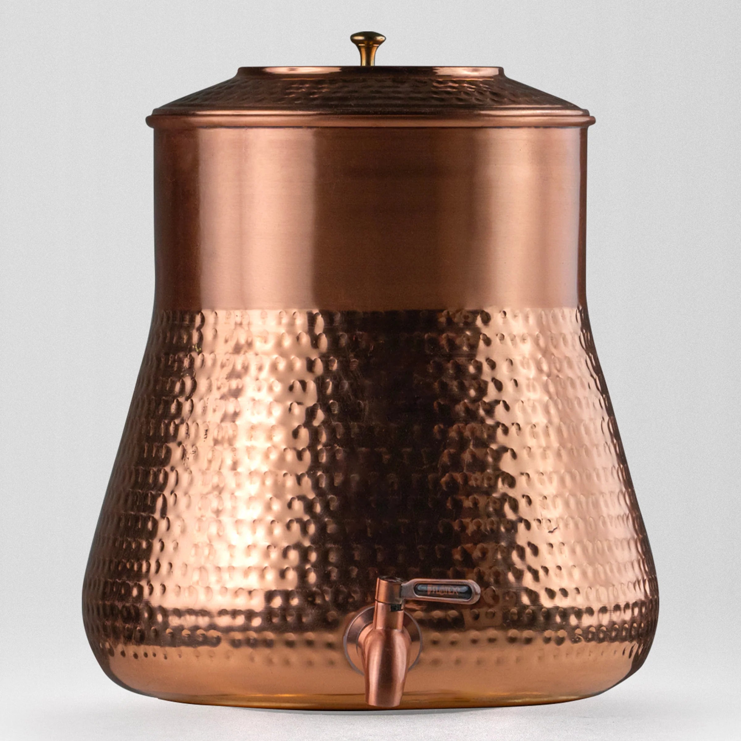 Health smith Pure Copper Pear Water Dispenser with Brass Stand