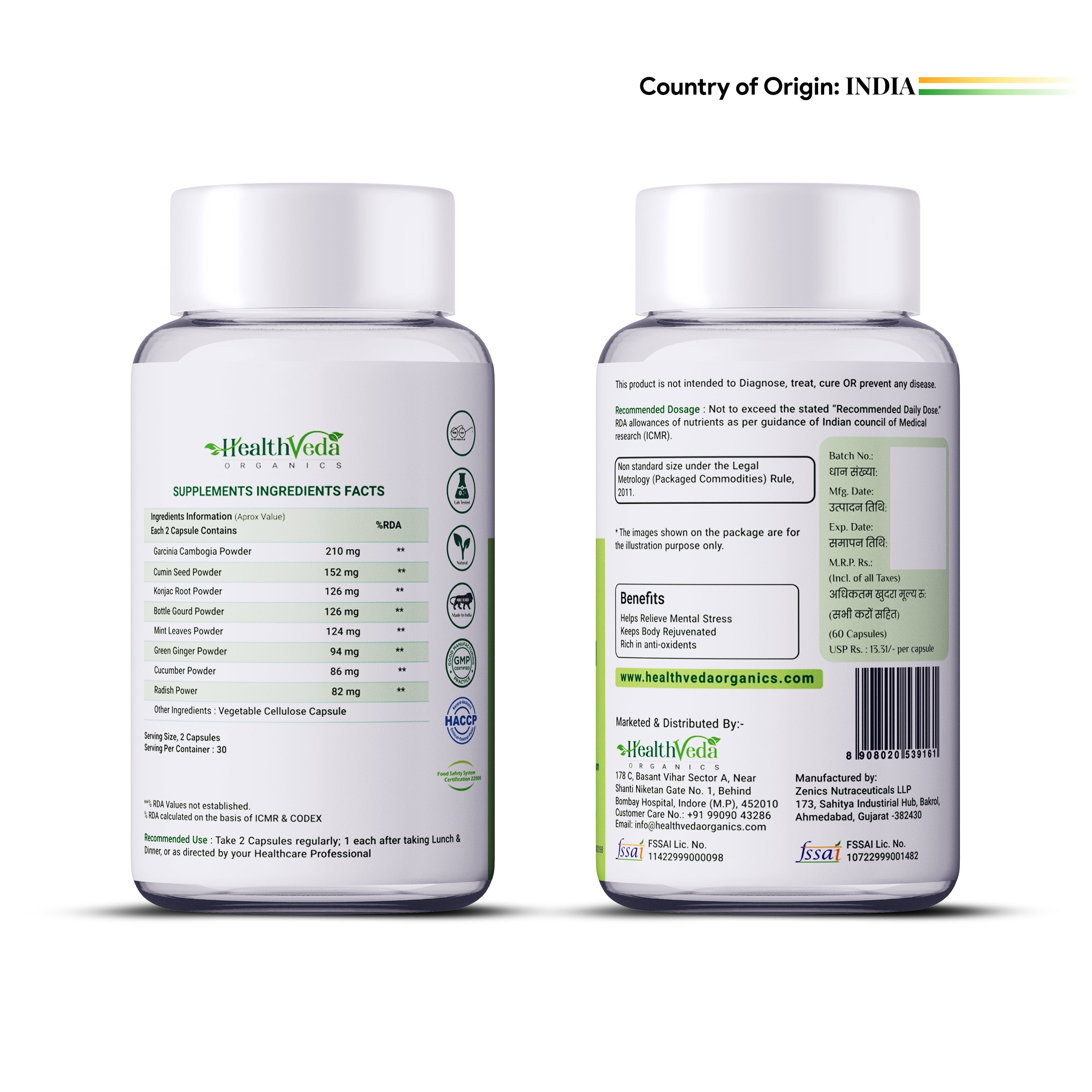 Health Veda Organics Plant Based Garcinia Capsules