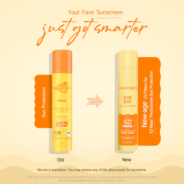 Aqualogica Glow + Dewy Sunscreen With Papaya & Vitamin C SPF 50+ PA++