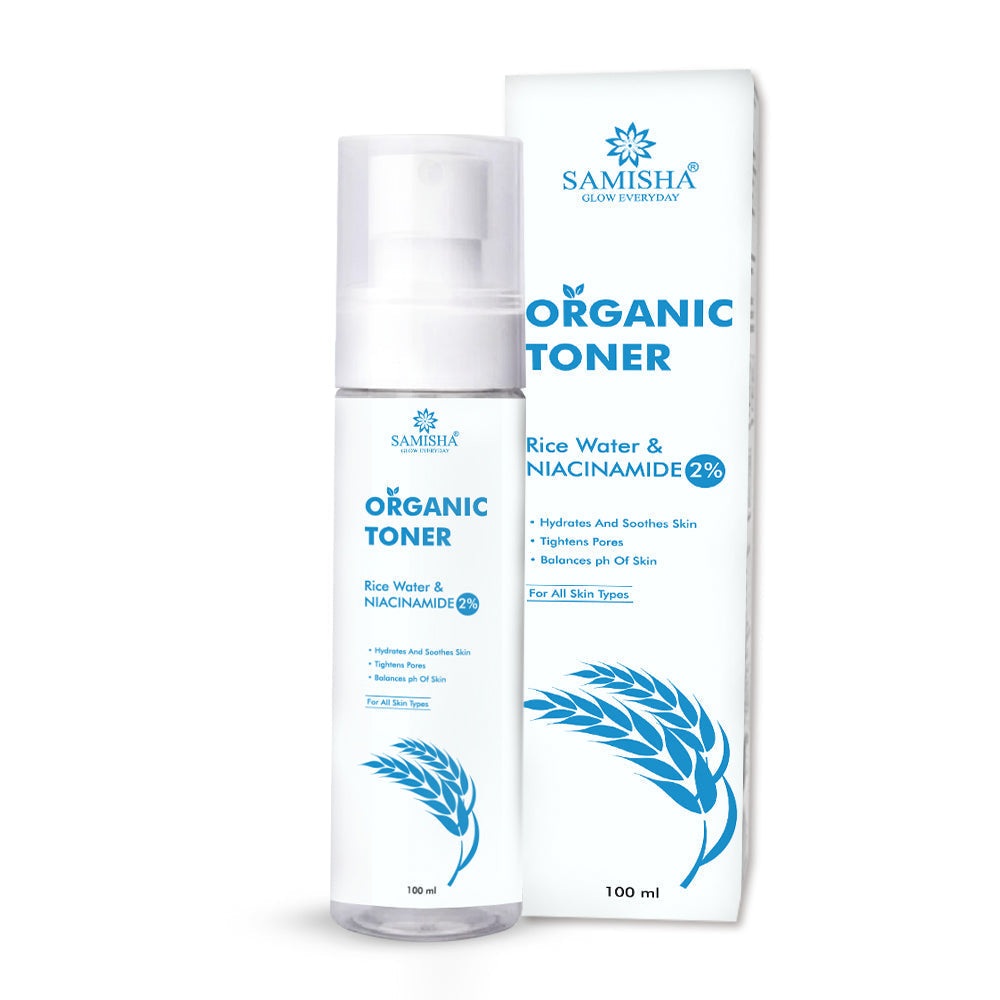 Samisha 2% Niacinamide & Rice Water Organic Face Toner