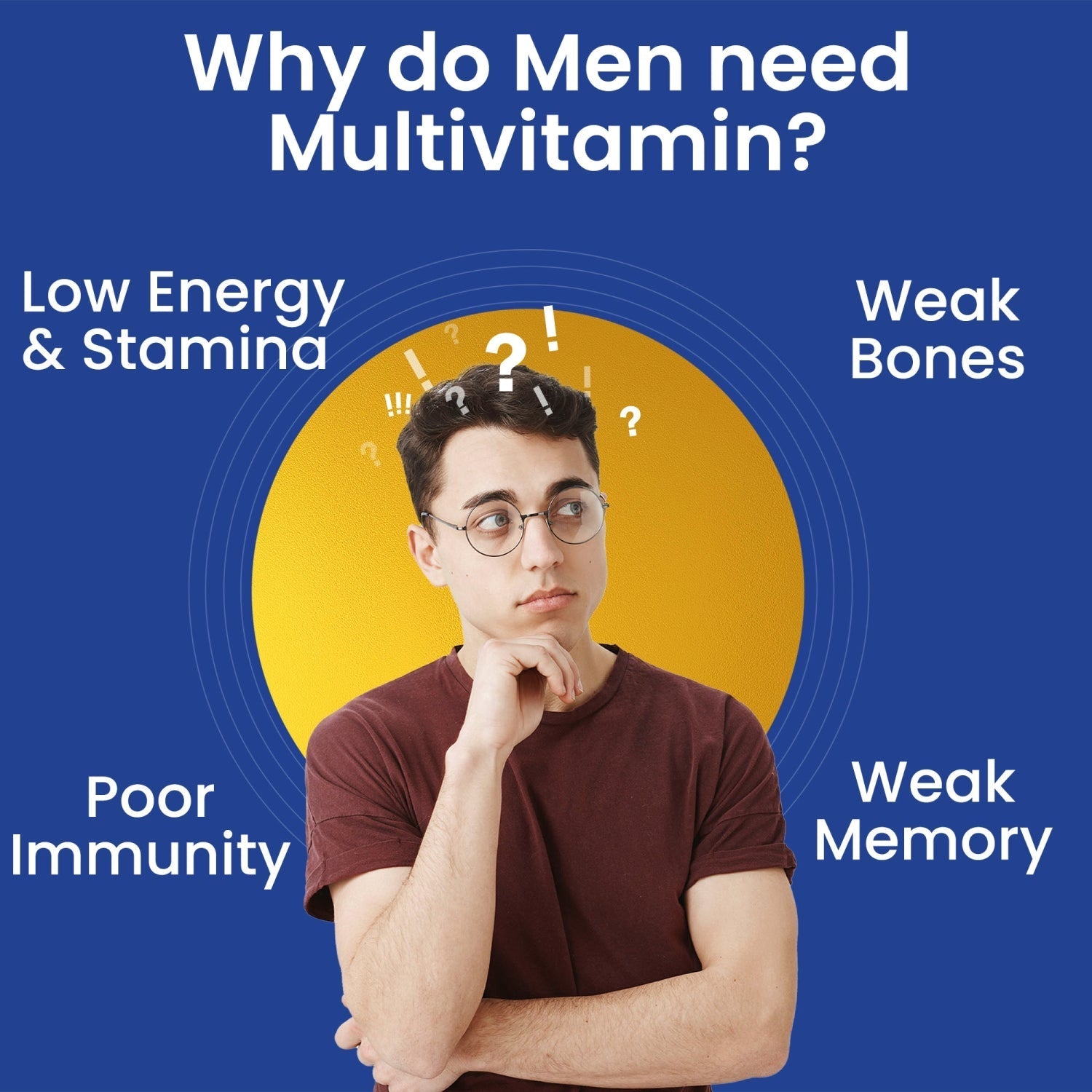 Dr Morpen Testo Boost And Multivitamin Men -With Omega 3 & Herbs /Energy & Immunity Booster