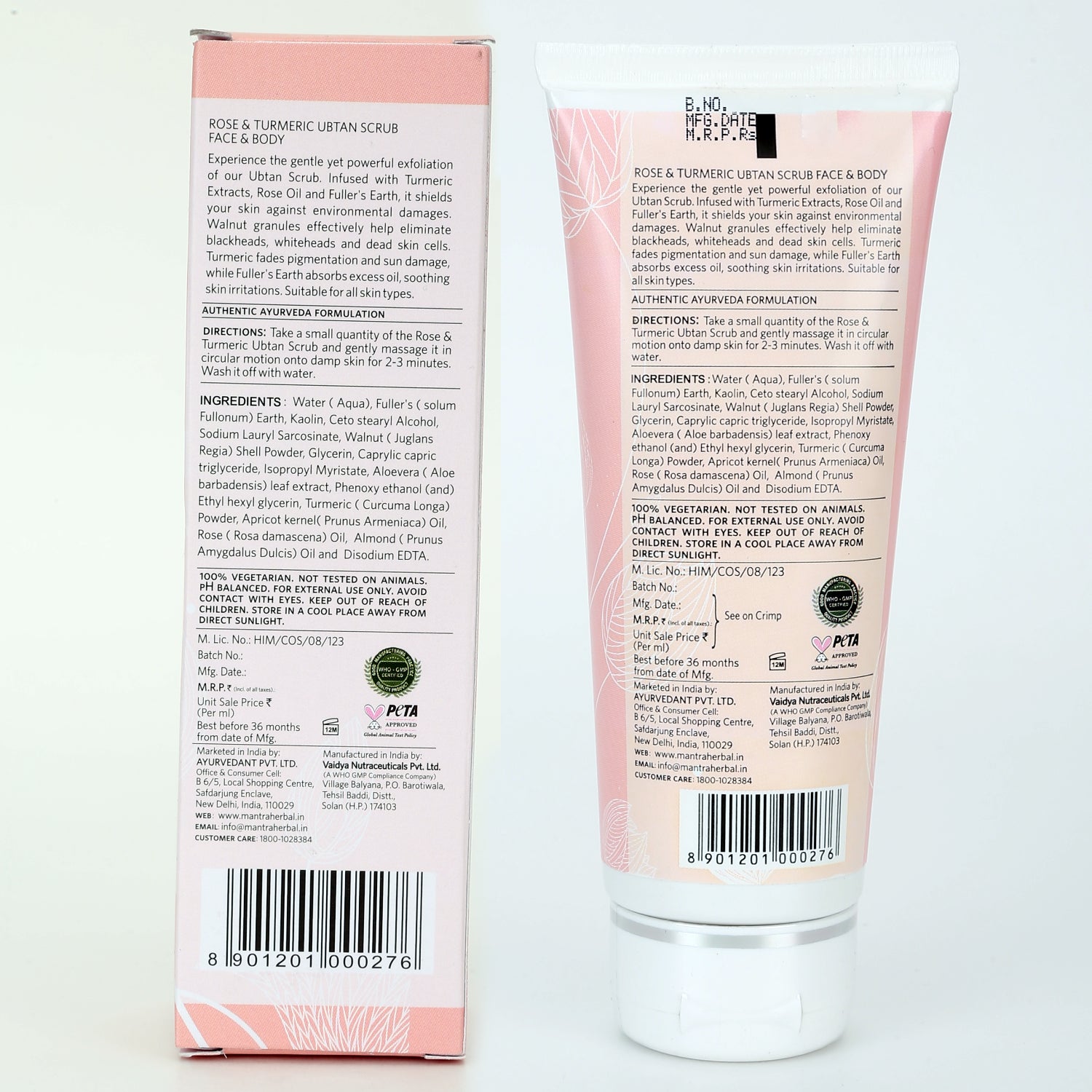 Mantra Rose & Turmeric Ubtan Scrub Face & Body - Image 3