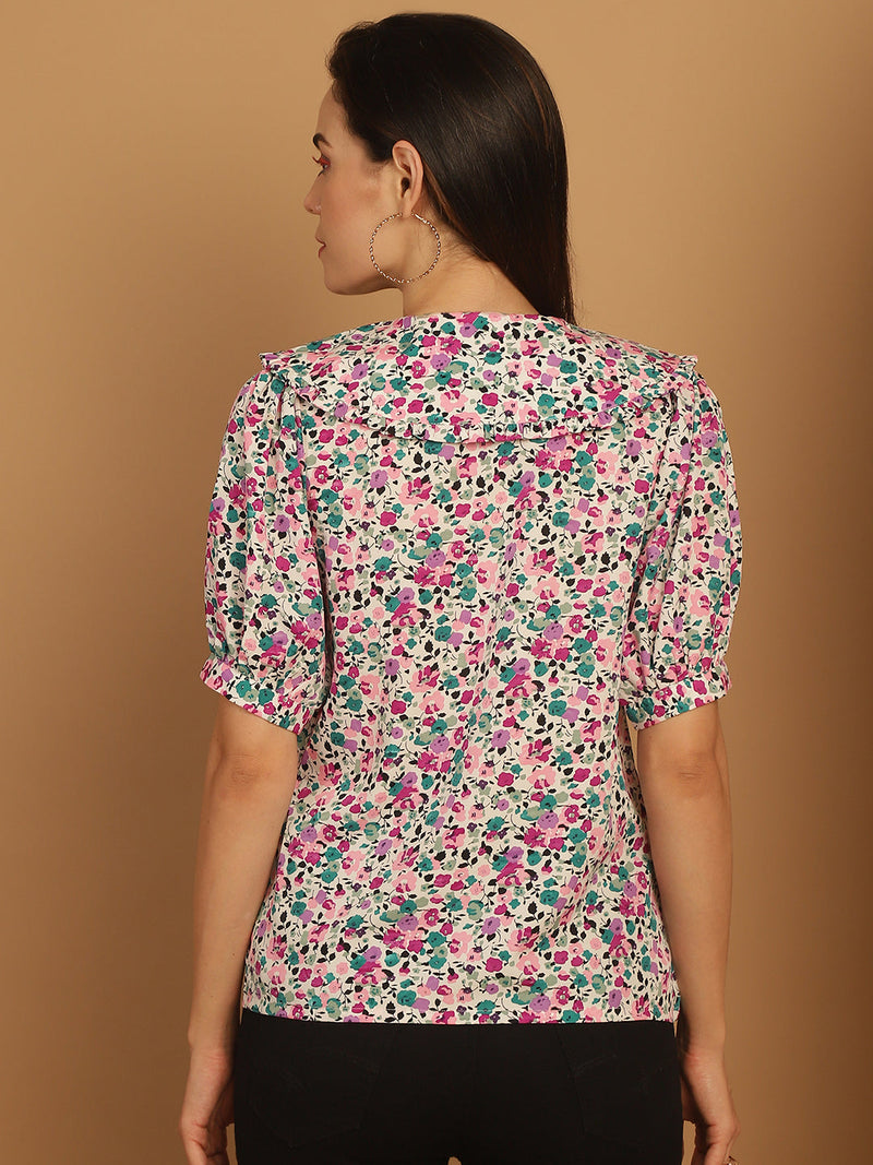 Floral Printed Women's Top