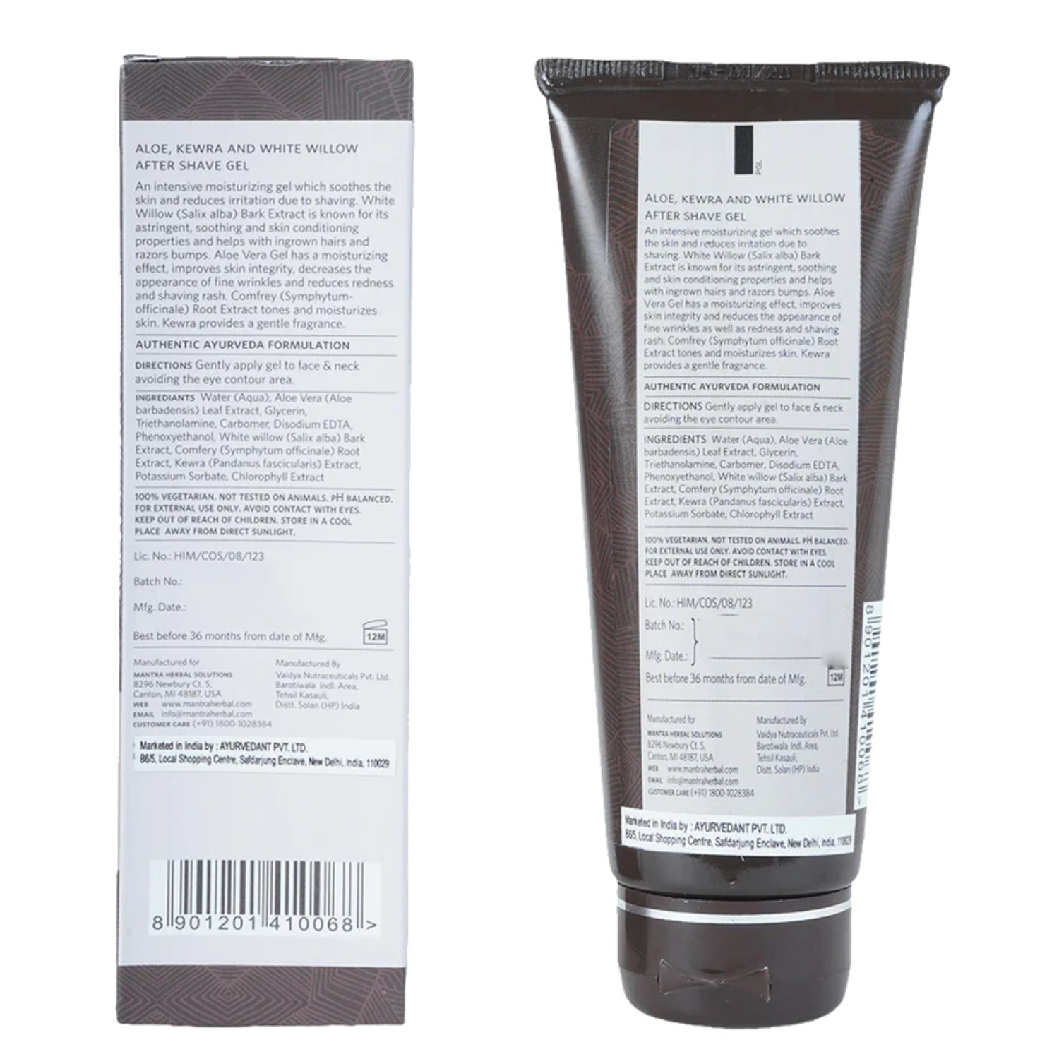 Aloe, Kewra & White Willow After Shave Gel - Image 4