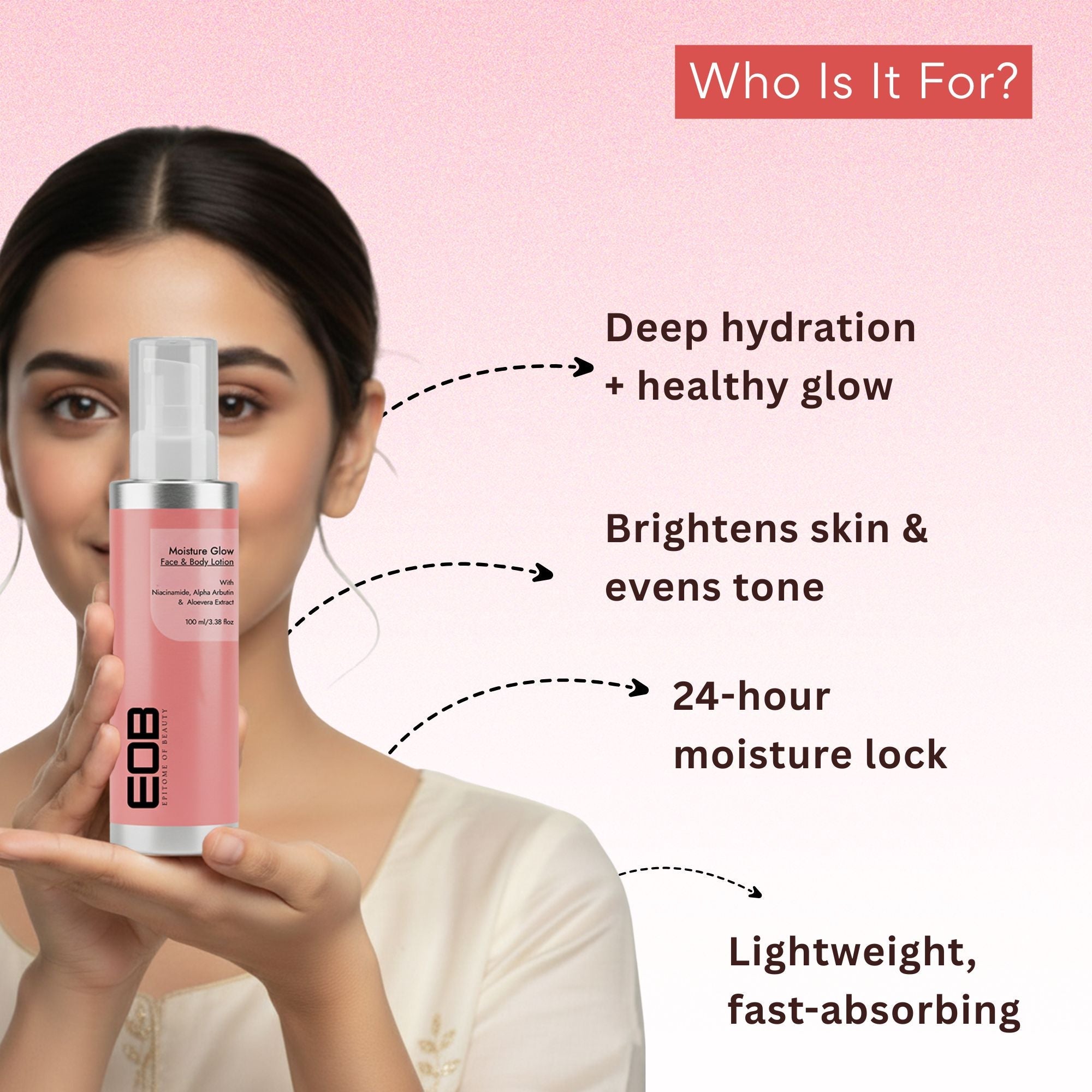 EOB Moisture Glow Lotion for Face & Body