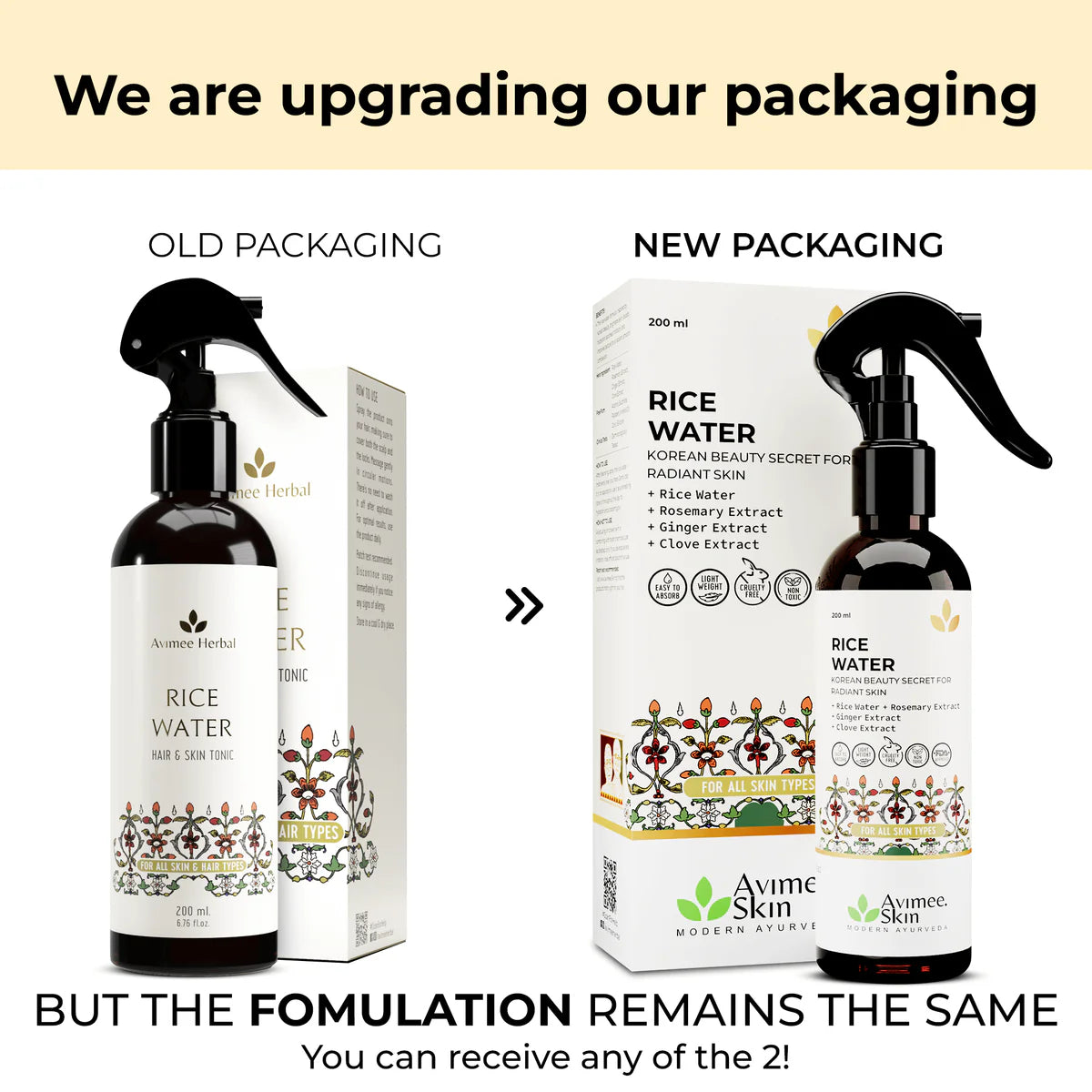 Avimee herbal Rice Water for Hair and Skin