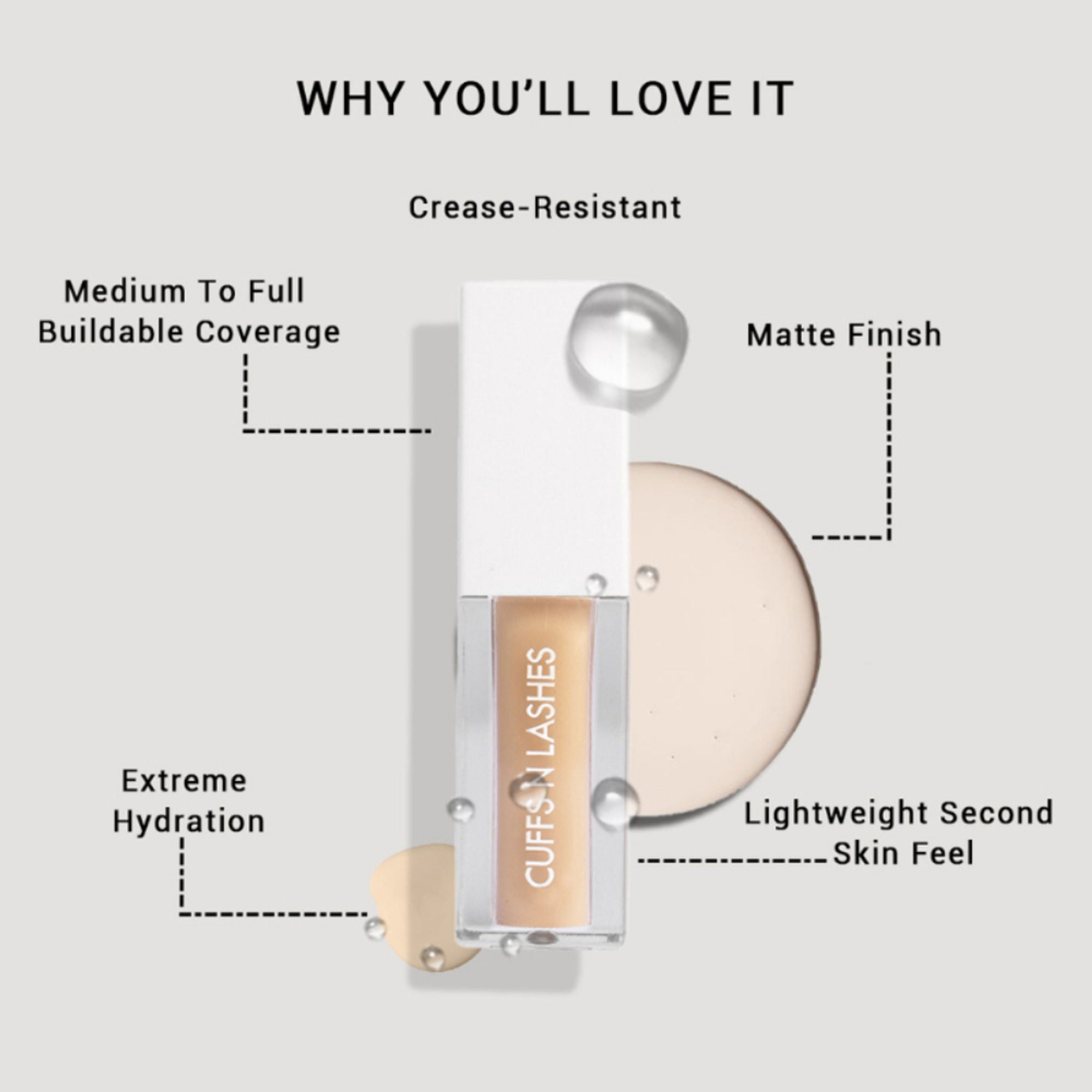CUFFS N LASHES Cover It All Liquid Concealer - 03 Milk Shake