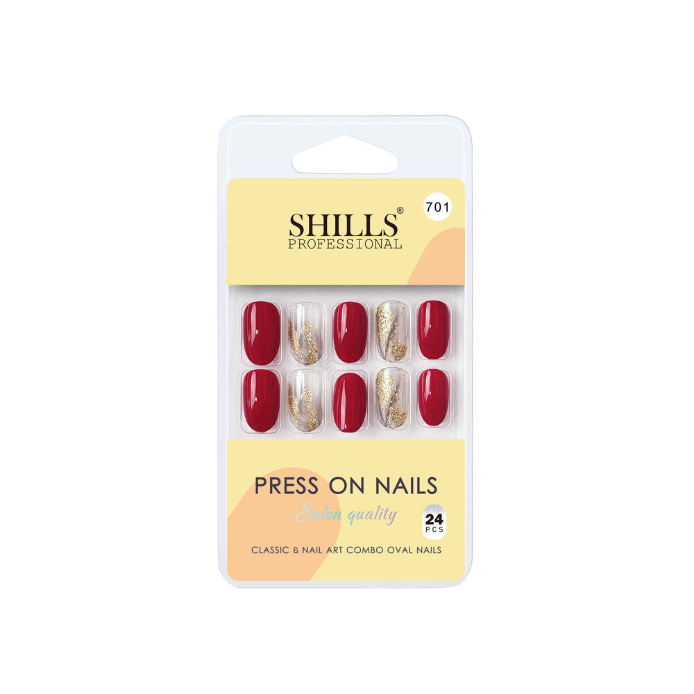 Shills Professional Reusable Press On Nails Oval - SPN701