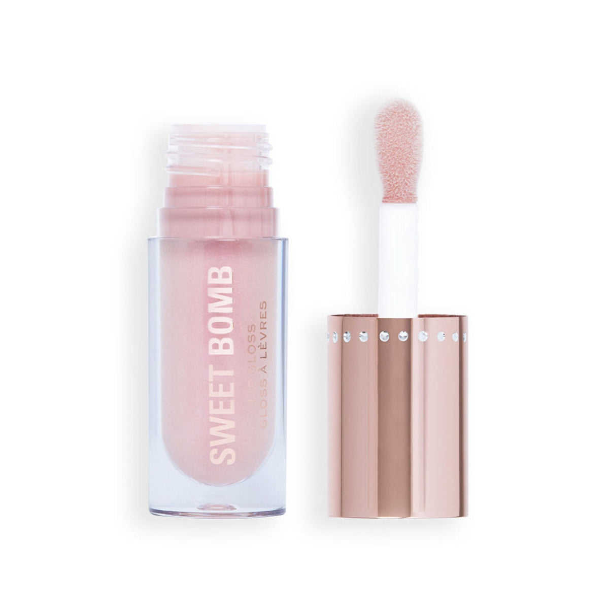 Makeup Revolution Y2K Baby Sweet Bomb Lip Gloss - Vanilla Ice White Holo