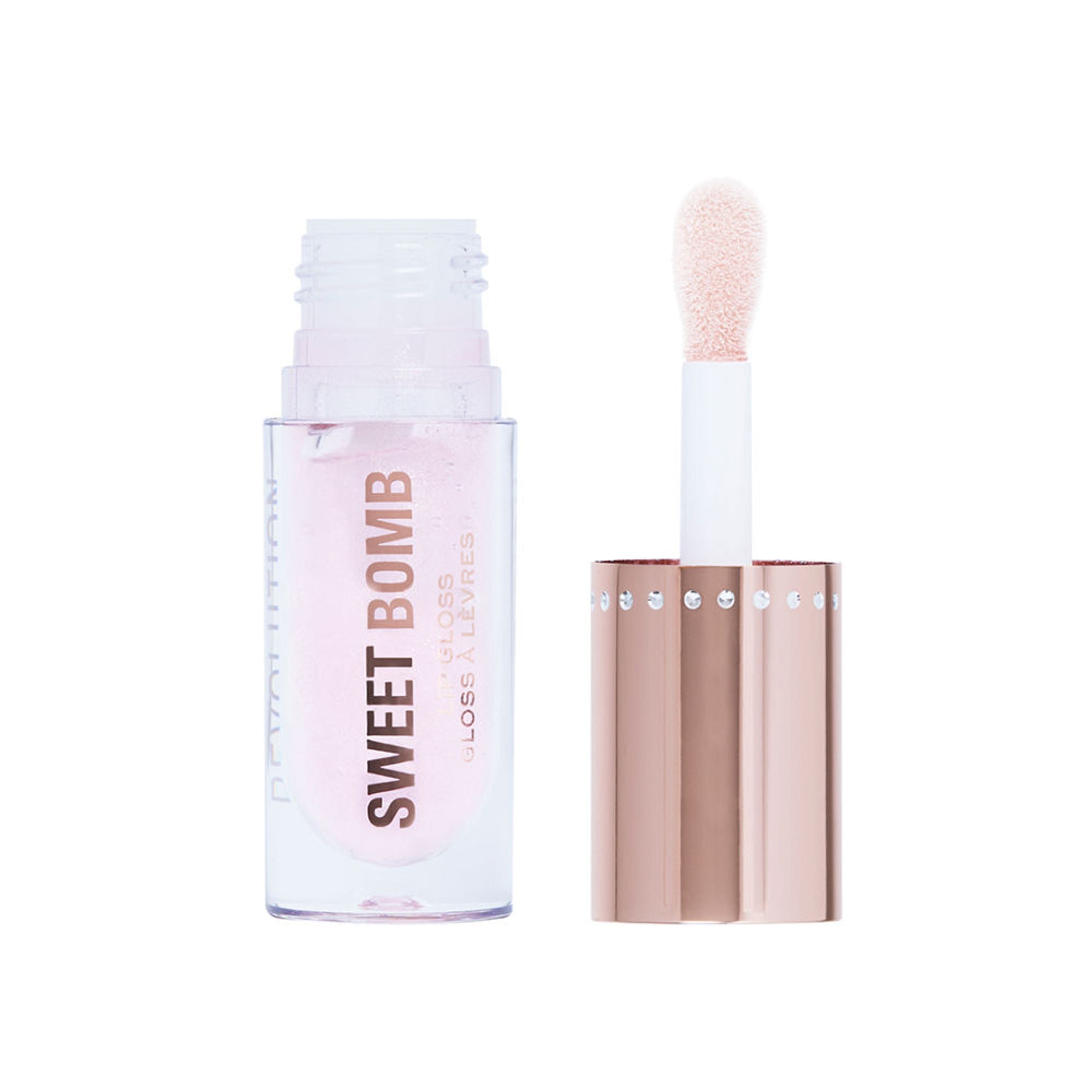 Makeup Revolution Y2K Baby Sweet Bomb Lip Gloss - Candyfloss Pink Glitter