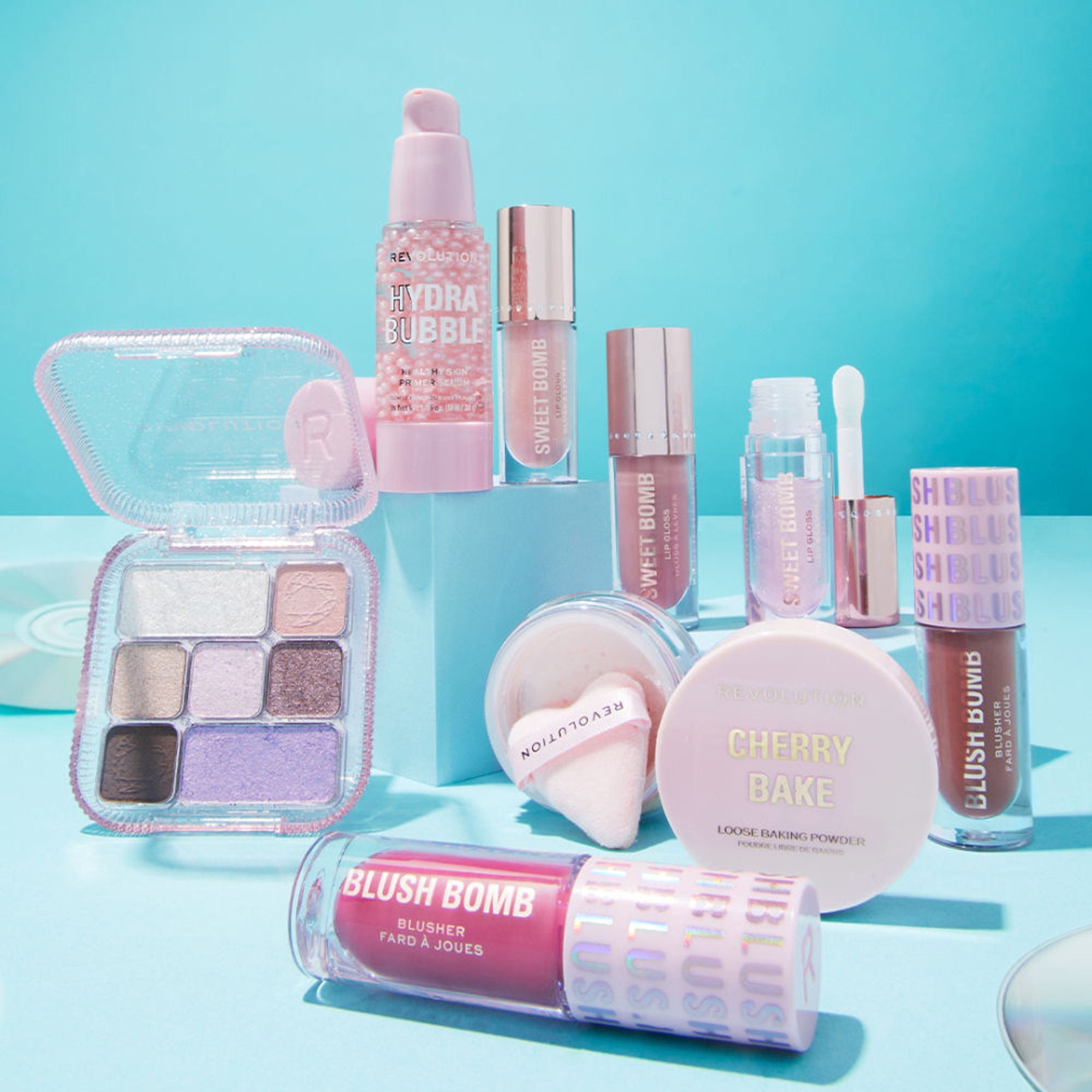 Makeup Revolution Y2K Baby Sweet Bomb Lip Gloss - Strawberry Swirl Nude