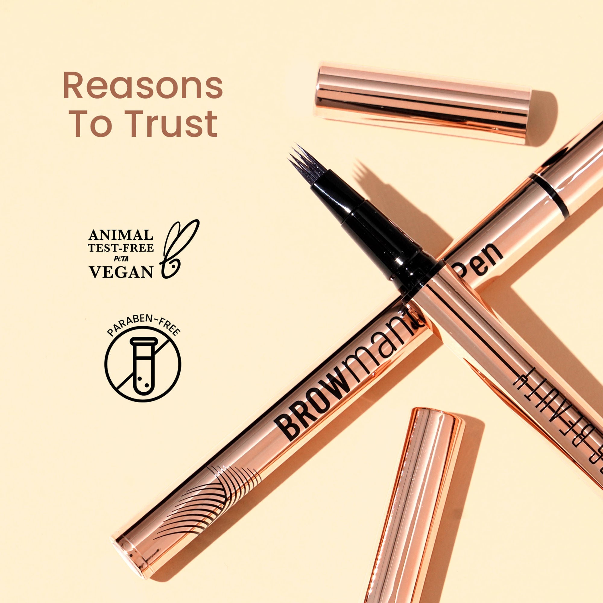 Swiss Beauty Browmance Pen Fills In Sparse Hair For 8-Hour Stay - 2 Medium Brown