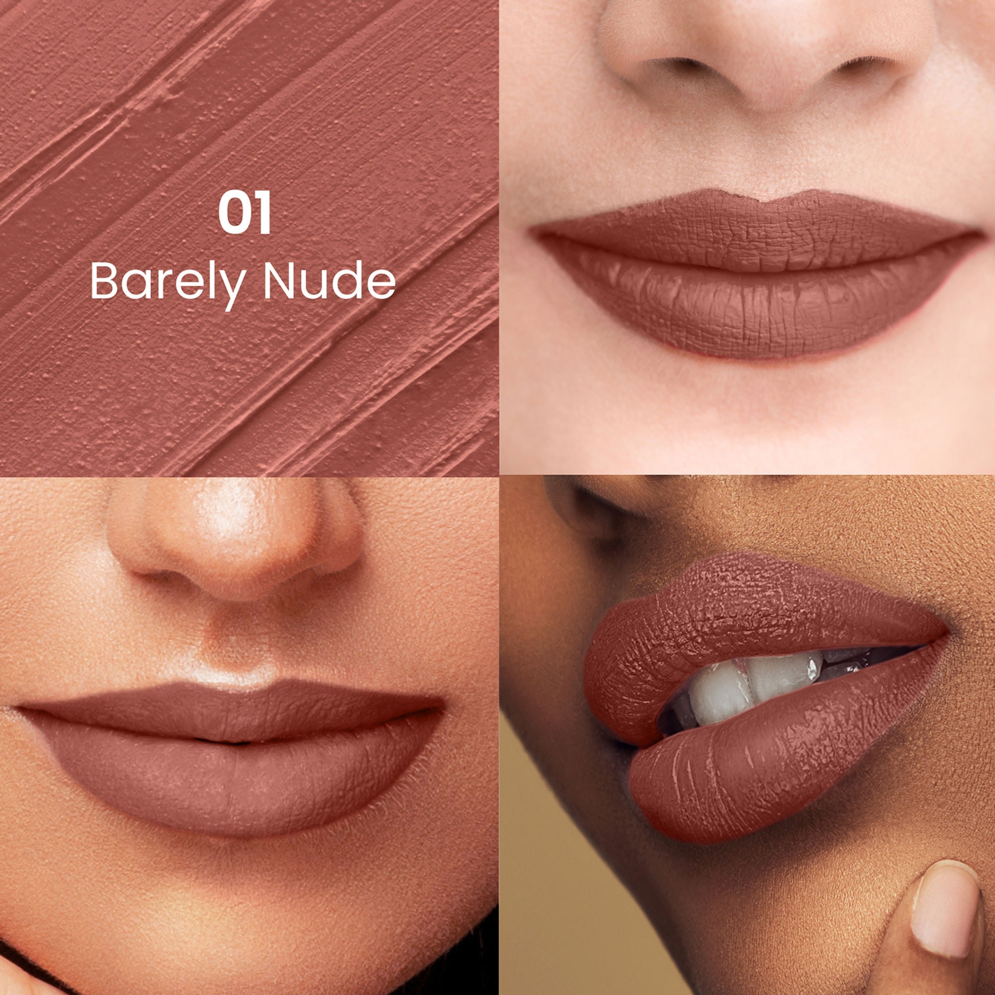 Swiss Beauty Satin Comfort Smooth Glide, Highly Pigmented , Ultra Hydrating Lipstick - 1 Barely Nude