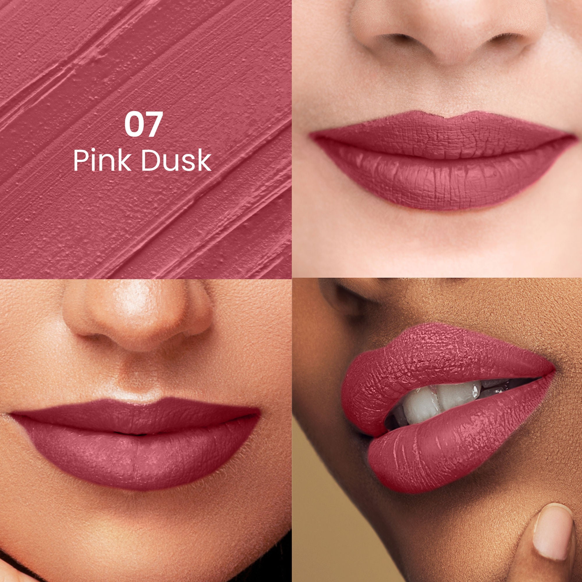 Swiss Beauty Satin Comfort Smooth Glide, Highly Pigmented , Ultra Hydrating Lipstick - 7 Pink Dusk