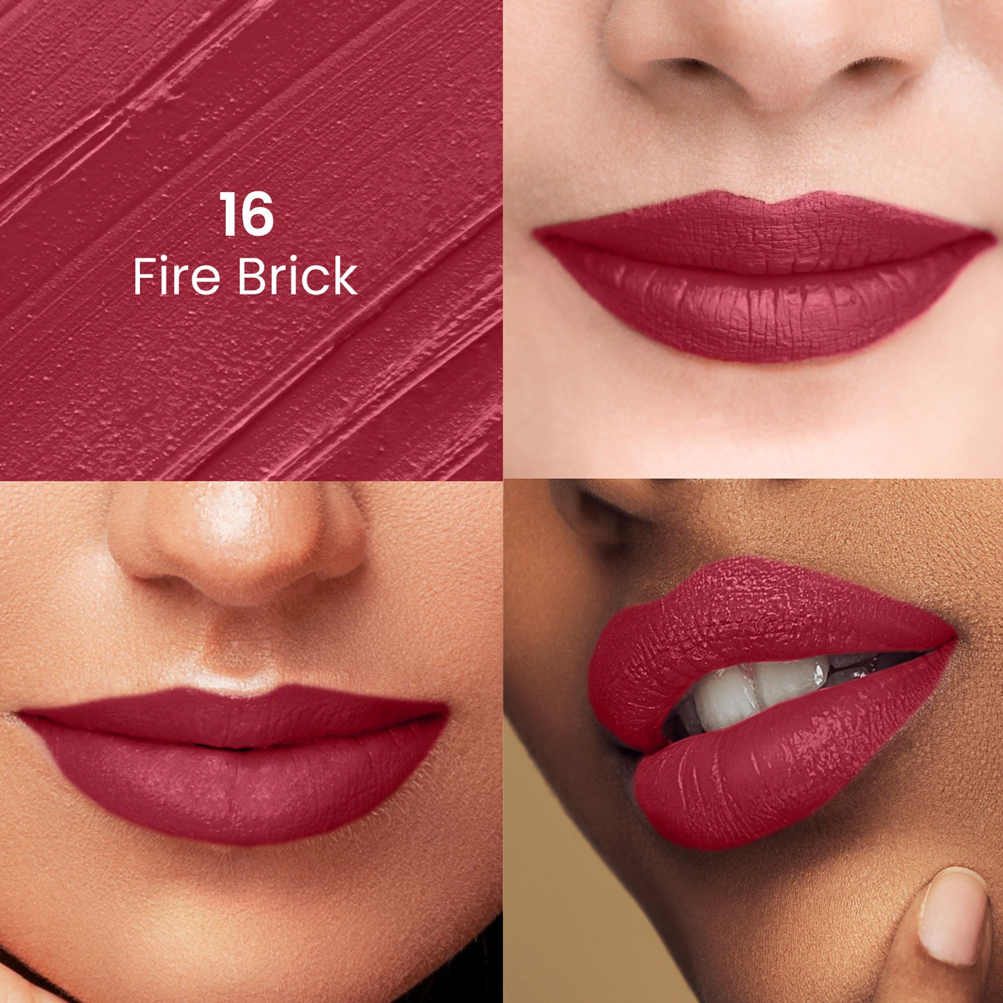 Swiss Beauty Satin Comfort Smooth Glide, Highly Pigmented , Ultra Hydrating Lipstick - 16 Fire Brick