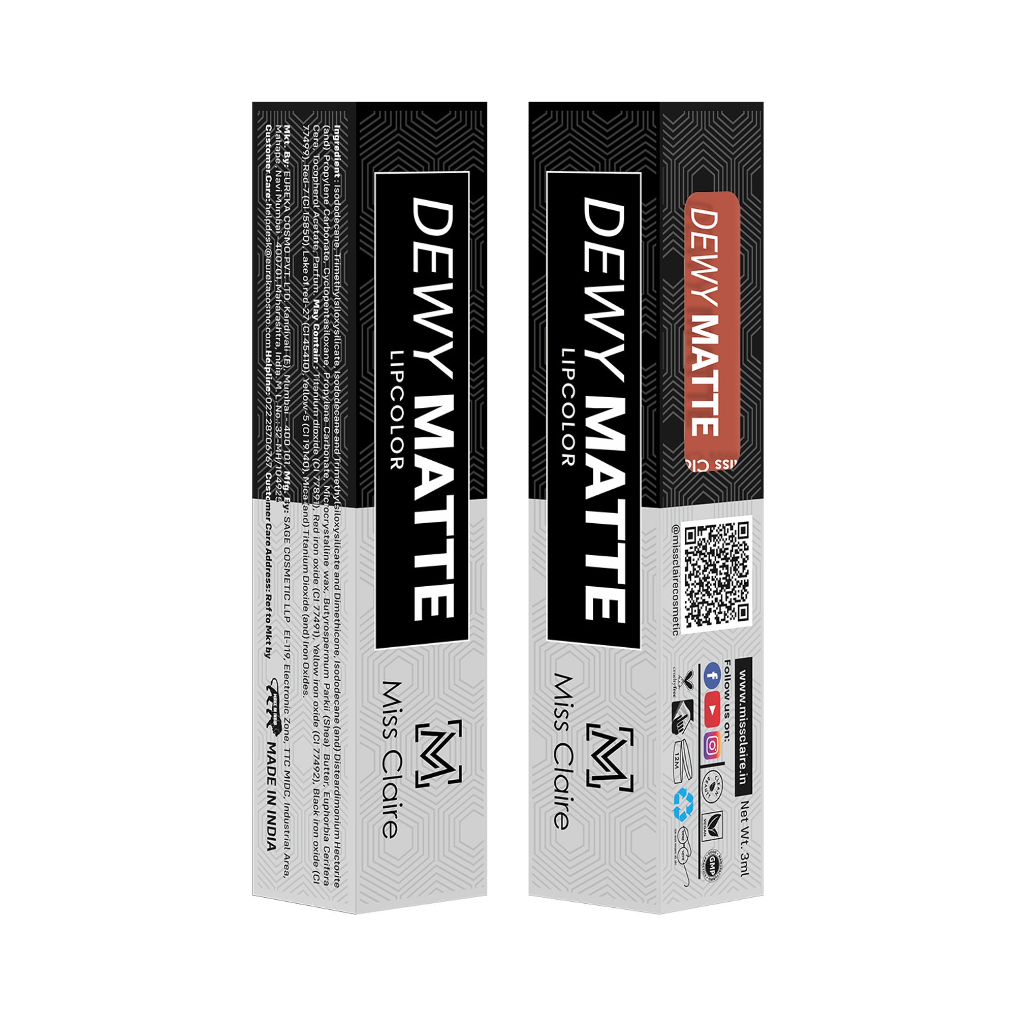 Miss Claire Dewy Matte Lip Color - 12 Caramel Crush