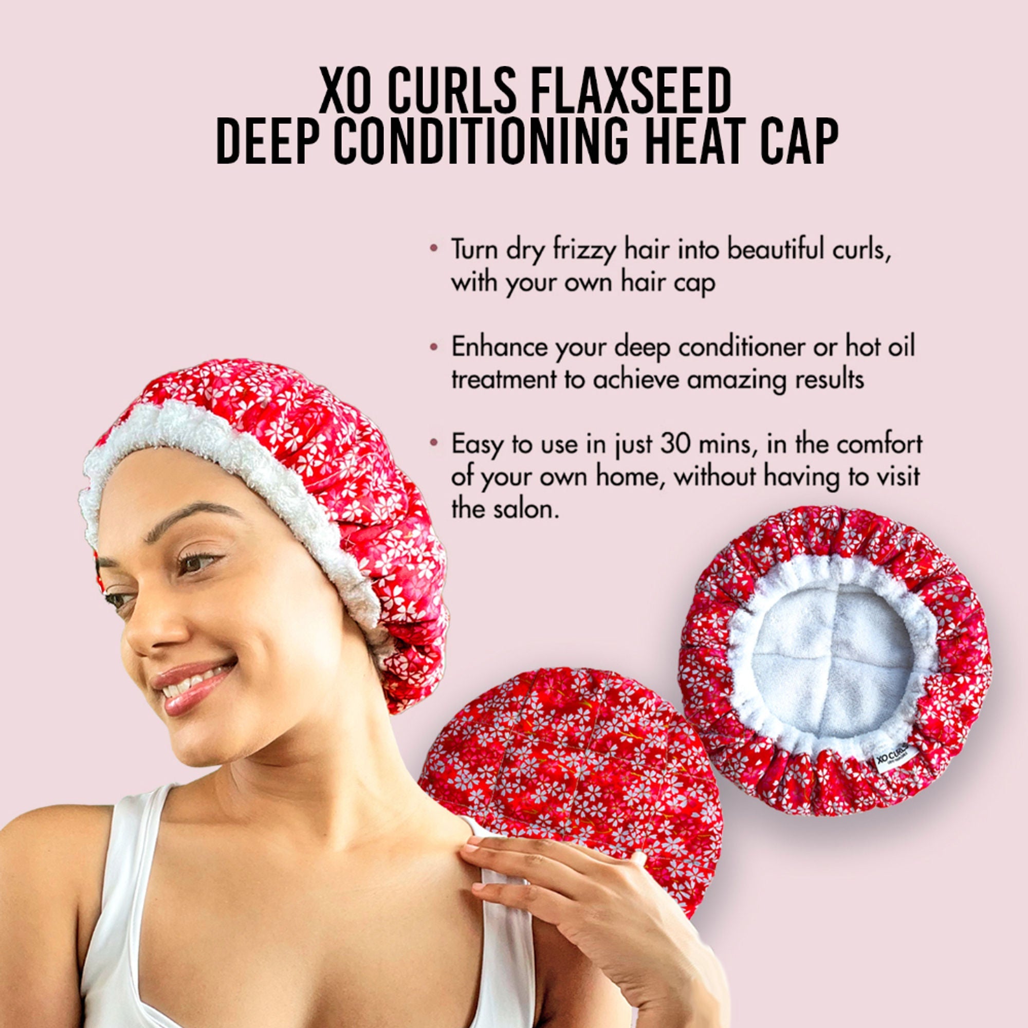 XO Curls Pre Wash Oil & Heat Cap Combo