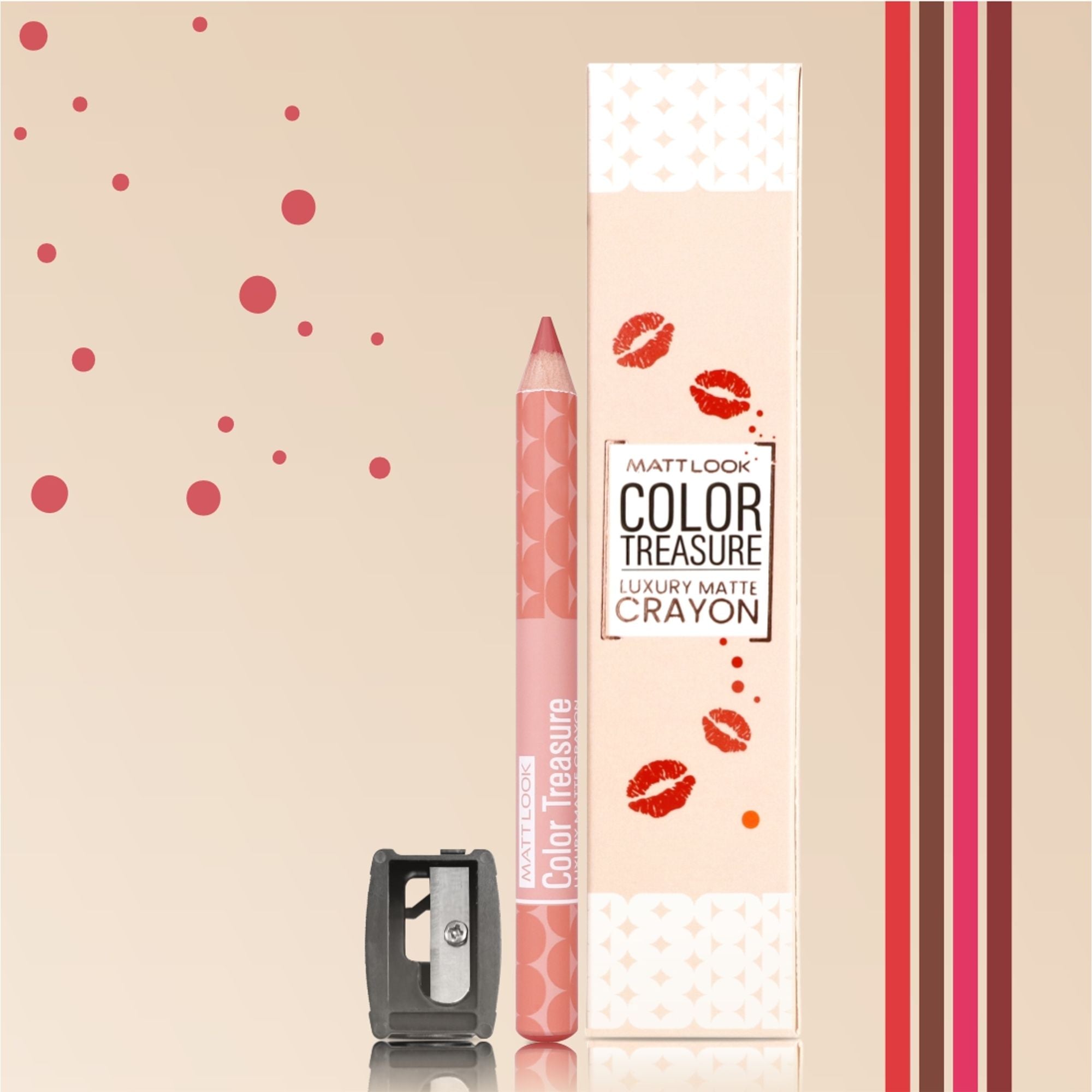 Matt Look Color Treasure Luxury Matte Lip Pencil Crayon - 14 Natural Nude